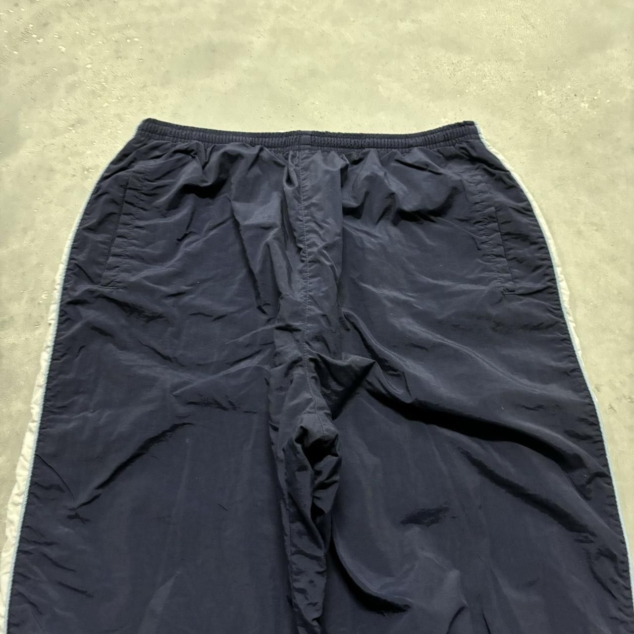 Japanese Brand × Vintage Crazy Vintage Y2K/2000s Navy Blue Striped Skater Essential Track Pants! Size US 30 / EU 46 - 3 Thumbnail