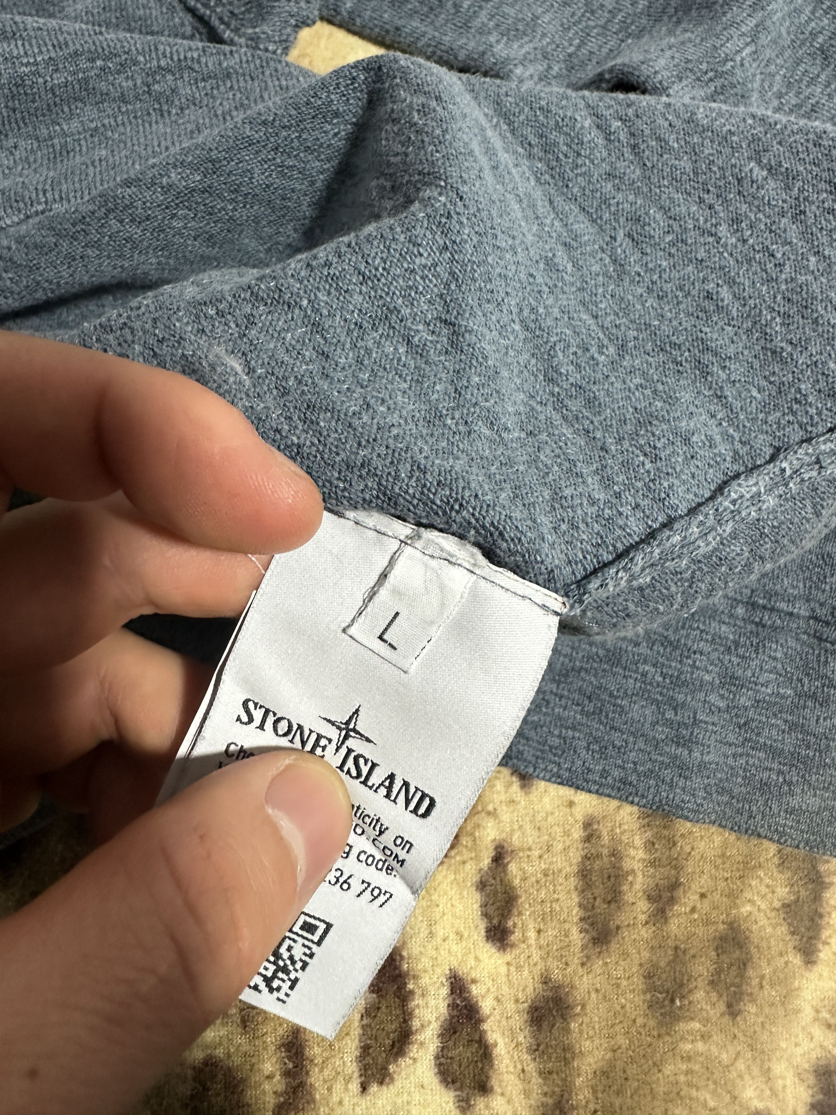 Stone Island Fine Gauge Cotton Knit Crewneck Garment Size L