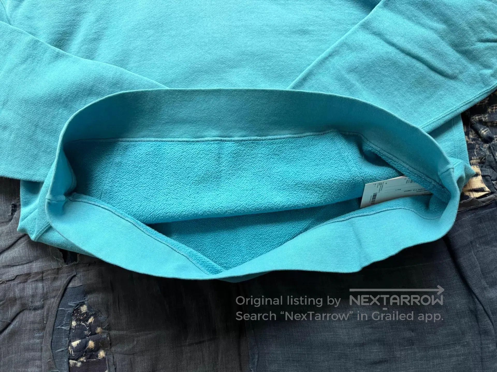 Visvim Blue Hoodie with Front Pocket and Embroidered Logo. Size US XL / EU 56 / 4 - 8 Thumbnail