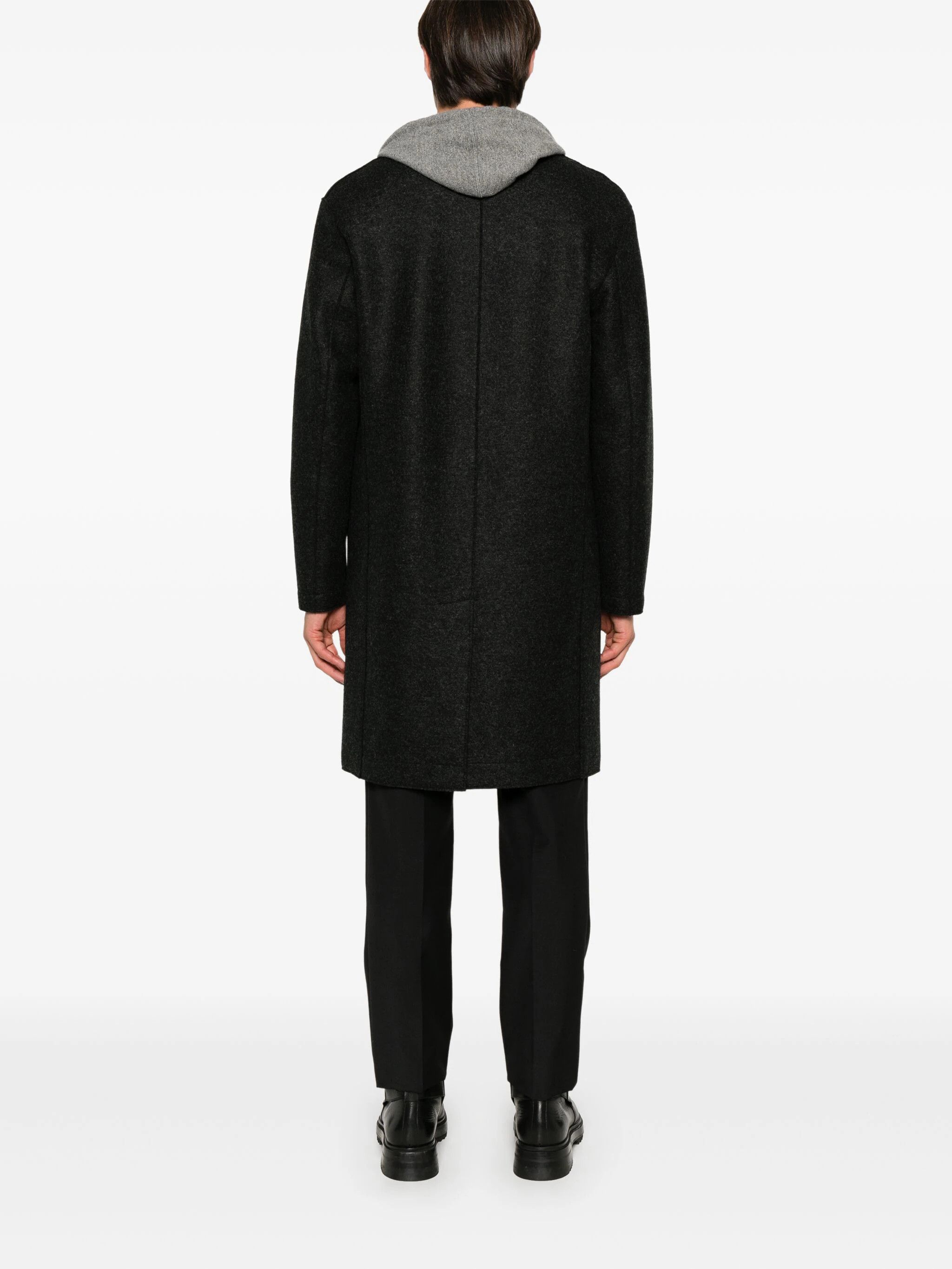 Harris Wharf London o1s22i1n1024 Single-Breasted Pressed Wool Coat in Dark Grey Size US M / EU 48-50 / 2 - 4 Thumbnail