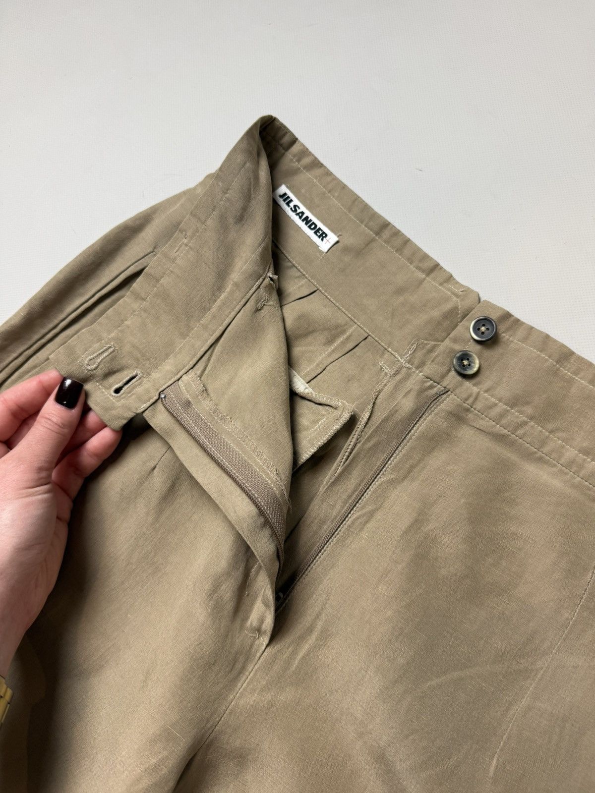 Jil Sander Jil Sander VTG Linen / Silk High Rise Dress Pants Trousers Size 28" / US 6 / IT 42 - 13 Thumbnail