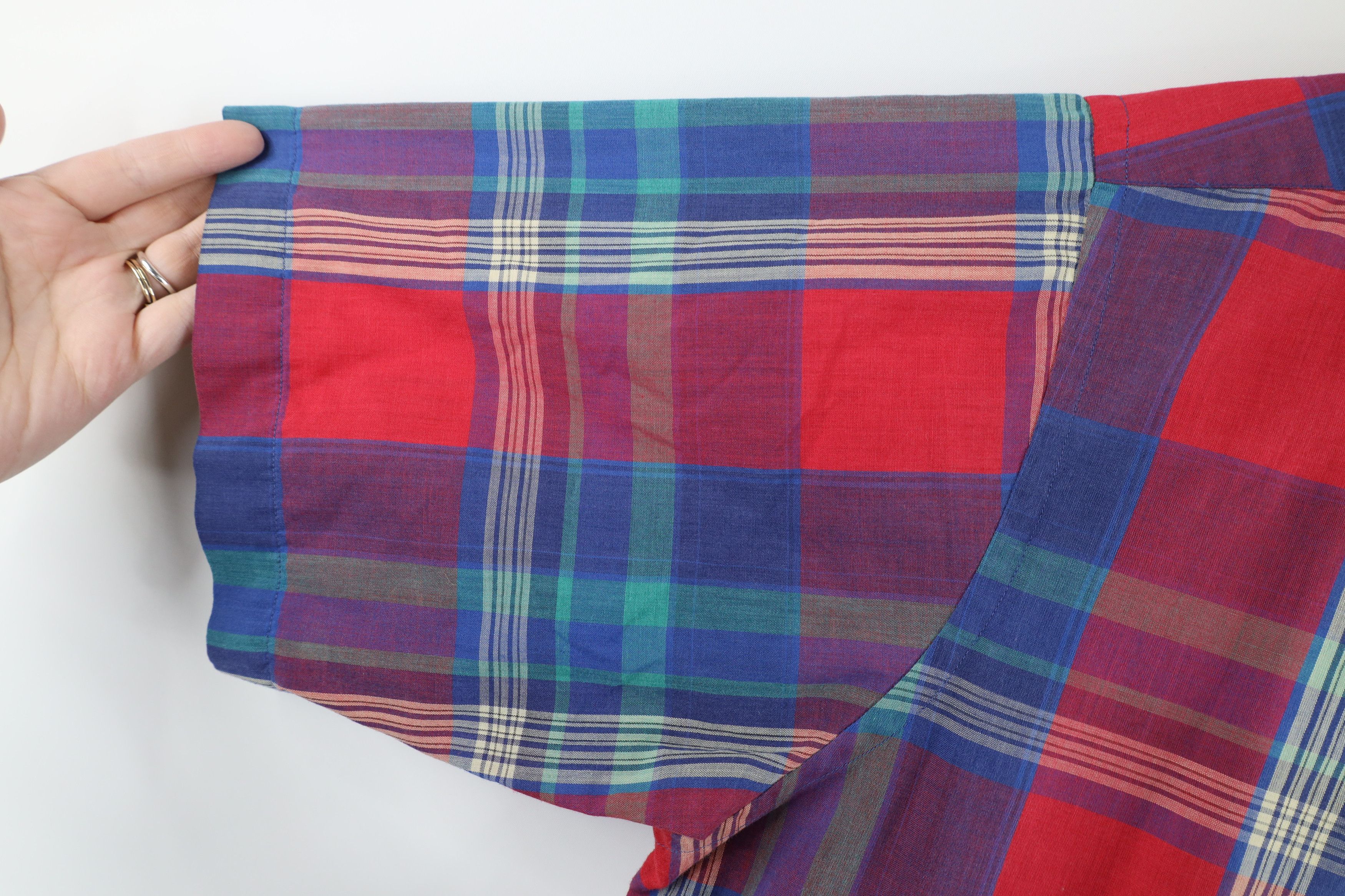 Vintage Vintage 90s Streetwear Short Sleeve Button Down Shirt Plaid Size US L / EU 52-54 / 3 - 5 Thumbnail