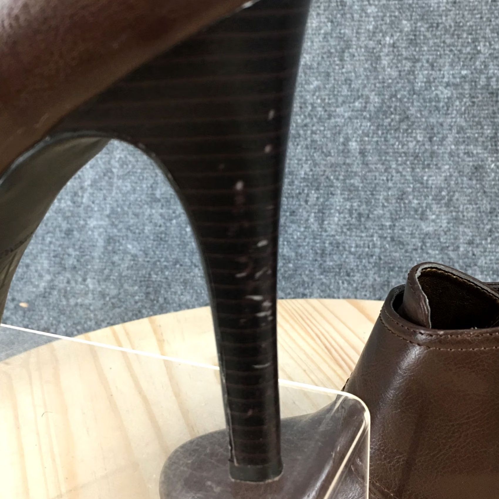 Worthington Worthington Boots Womens 9 M Stiletto Heels Platform Bootie Brown Side Zip Size US 9 / IT 39 - 6 Thumbnail