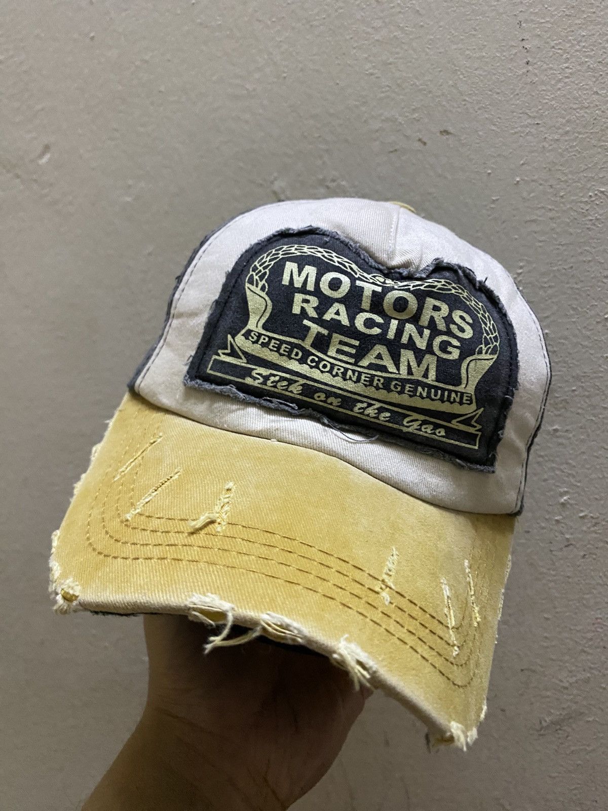Japanese Brand Vintage Motors Racing Team Distressed Style Cap Hat Size ONE SIZE - 1 Thumbnail