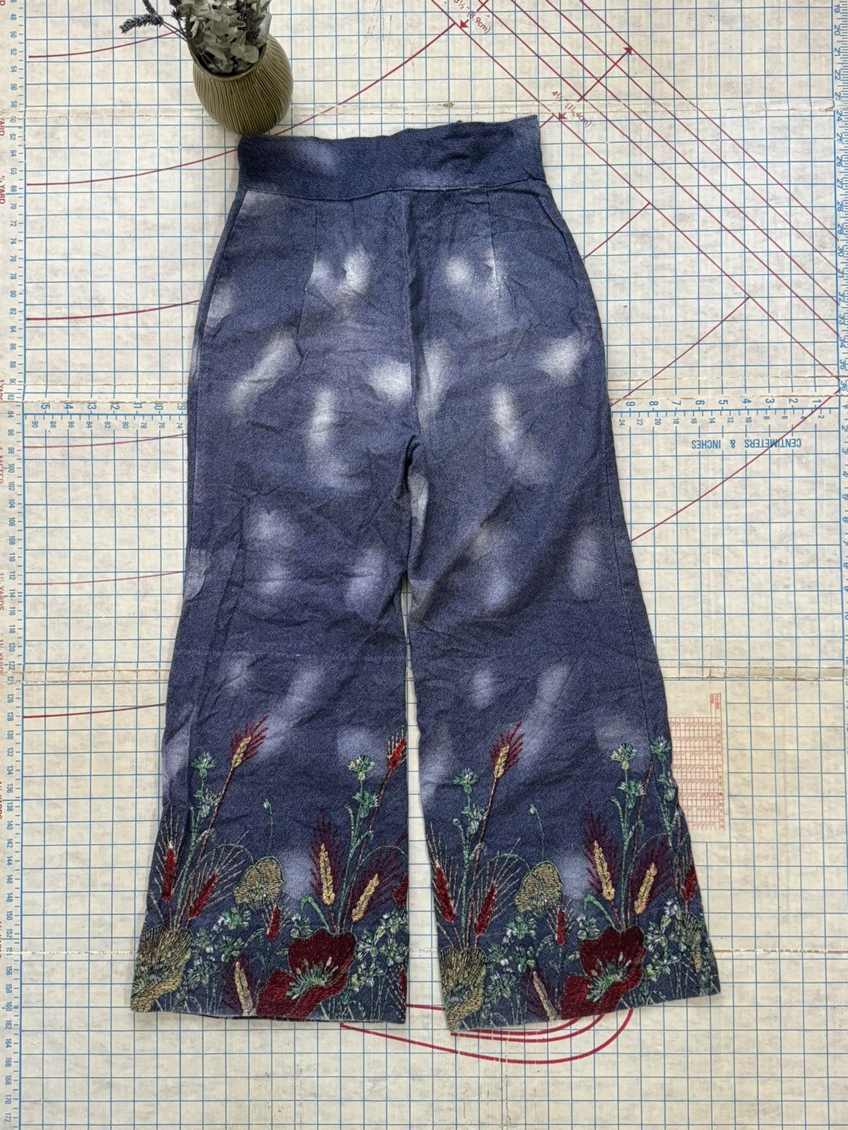 Vintage Vintage Crazy Bell Bottom Embroidered Pants 70’s Flare Size US 32 / EU 48 - 9 Thumbnail