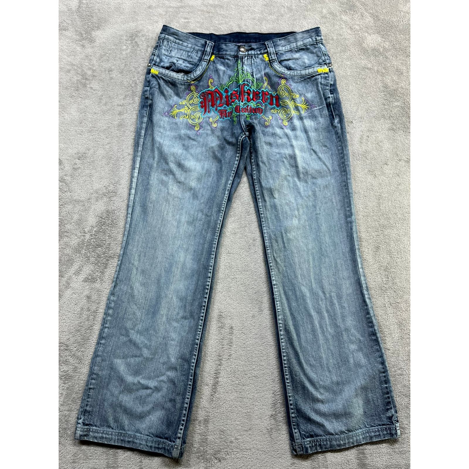 Vintage Miskeen Jeans Y2K Size 38 Flap Hip Hop Rap
