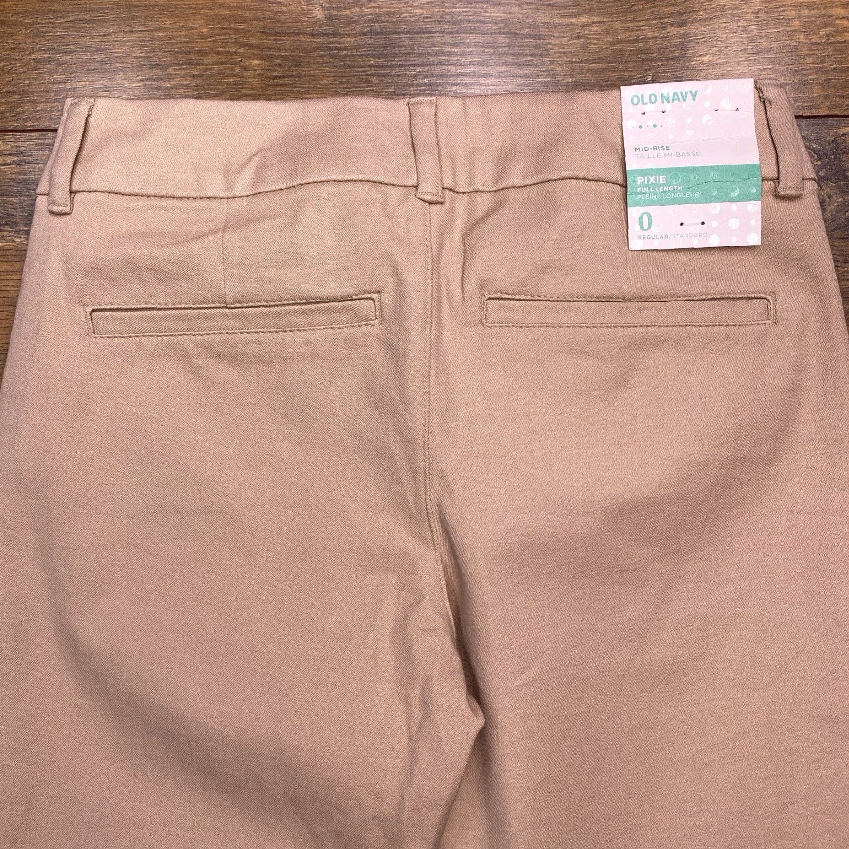 Old Navy Old Navy Pixie Pants 0 Khaki Brown Mid Rise Pull On Stretch New Size 25" / US 0 / IT 36 - 7 Thumbnail