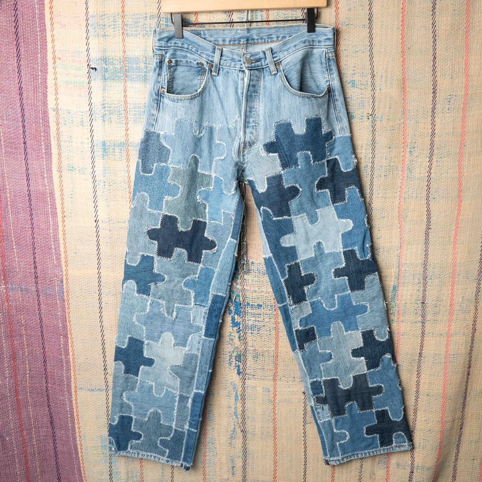 Levi's Custom levis patchwork jeans 32 x 30 Size US 32 / EU 48 - 1 Thumbnail