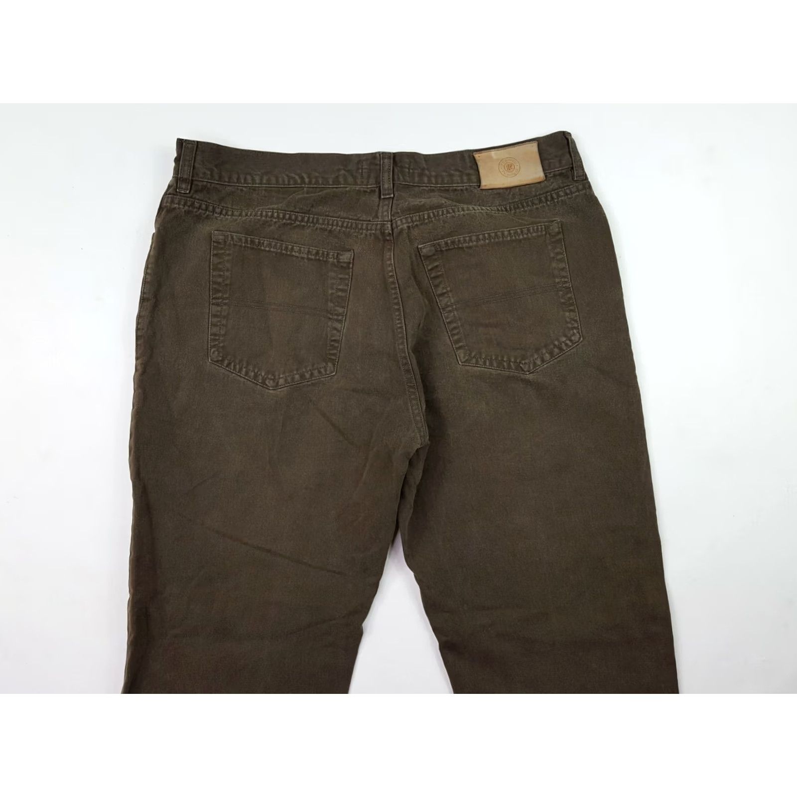 Vintage JL Powell Women's Brown Denim Straight Leg Relaxed Fit Jeans Pants 37" Inseam 32" Size 25" / US 0 / IT 36 - 6 Thumbnail