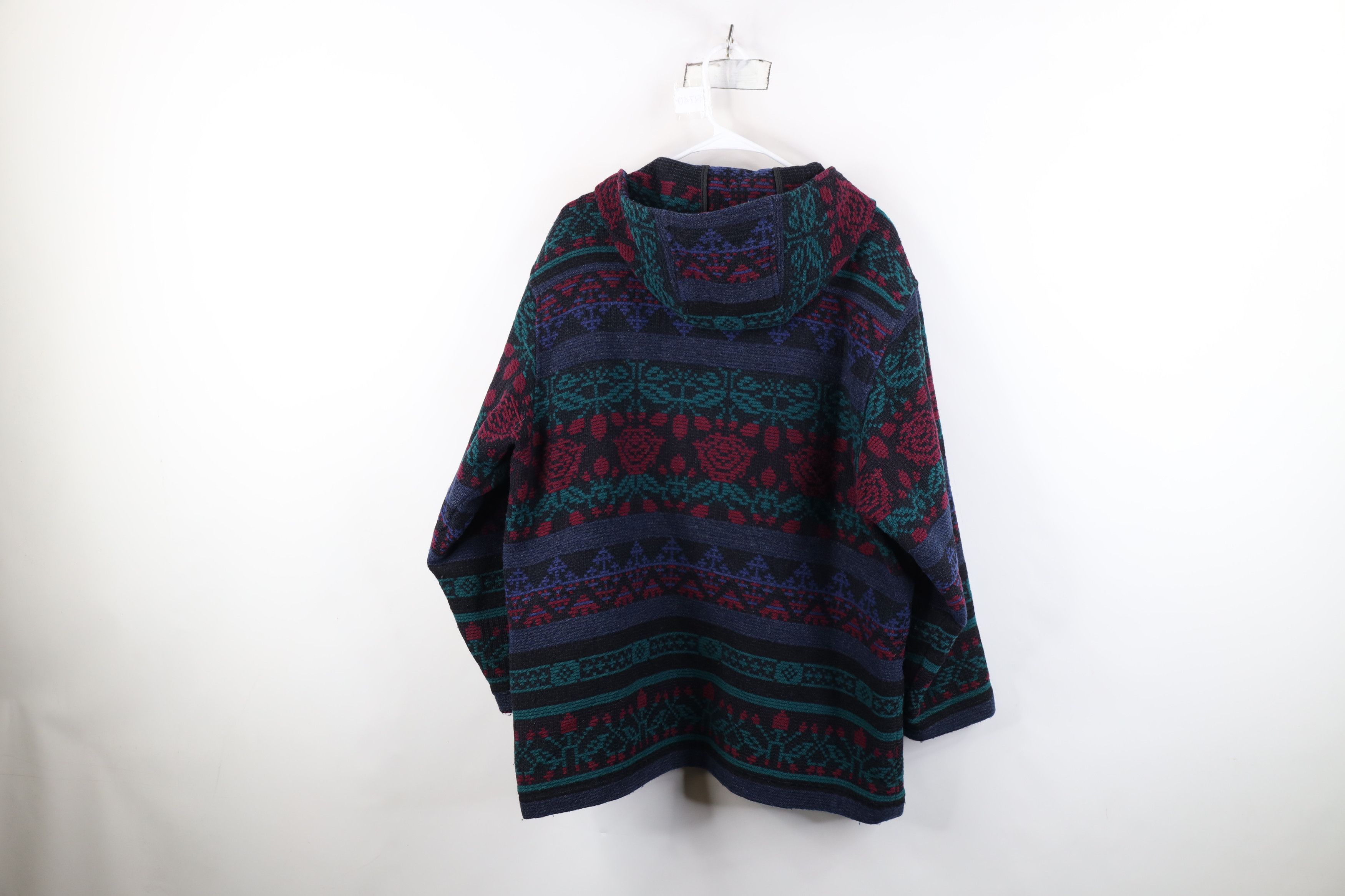 Woolrich Woolen Mills Vintage 90s Woolrich Southwestern Flower Hooded Jacket USA Size XL / US 12-14 / IT 48-50 - 13 Thumbnail