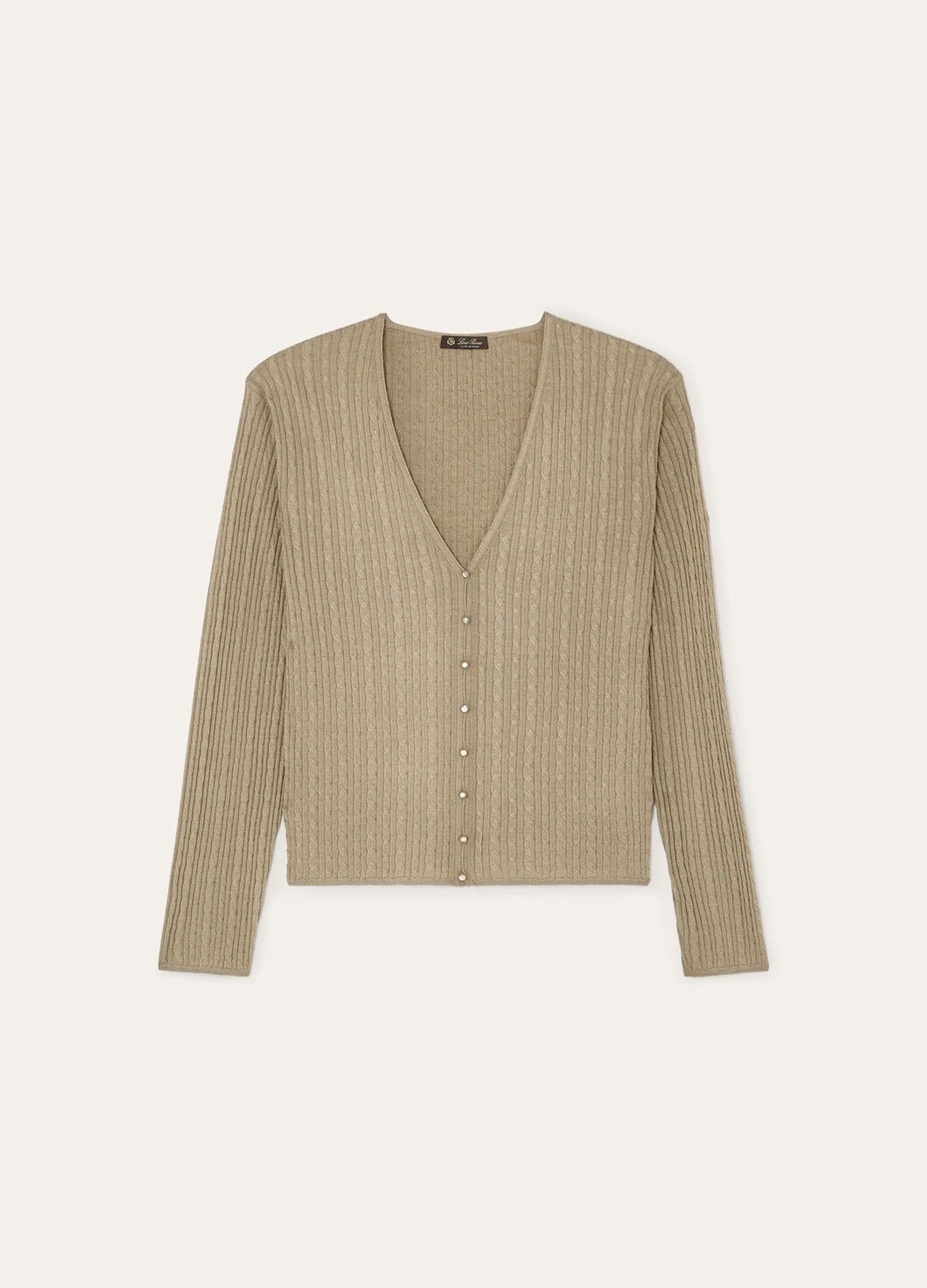 Loro Piana o1srvl11e0526 FAO2876 Rimella Cardigan in Beige Size M / US 6-8 / IT 42-44 - 1 Thumbnail