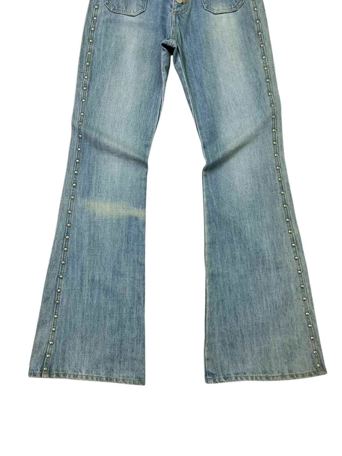 Japanese Brand Flare Vintage Daily Topics Studded Bell Bottom Denim Size US 28 / EU 44 - 6 Thumbnail