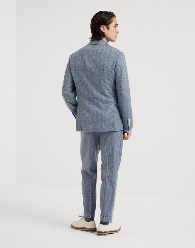 Brunello Cucinelli o1w1db10226 Suit Type Jacket in Bright Blue Size US XL / EU 56 / 4 - 4 Thumbnail