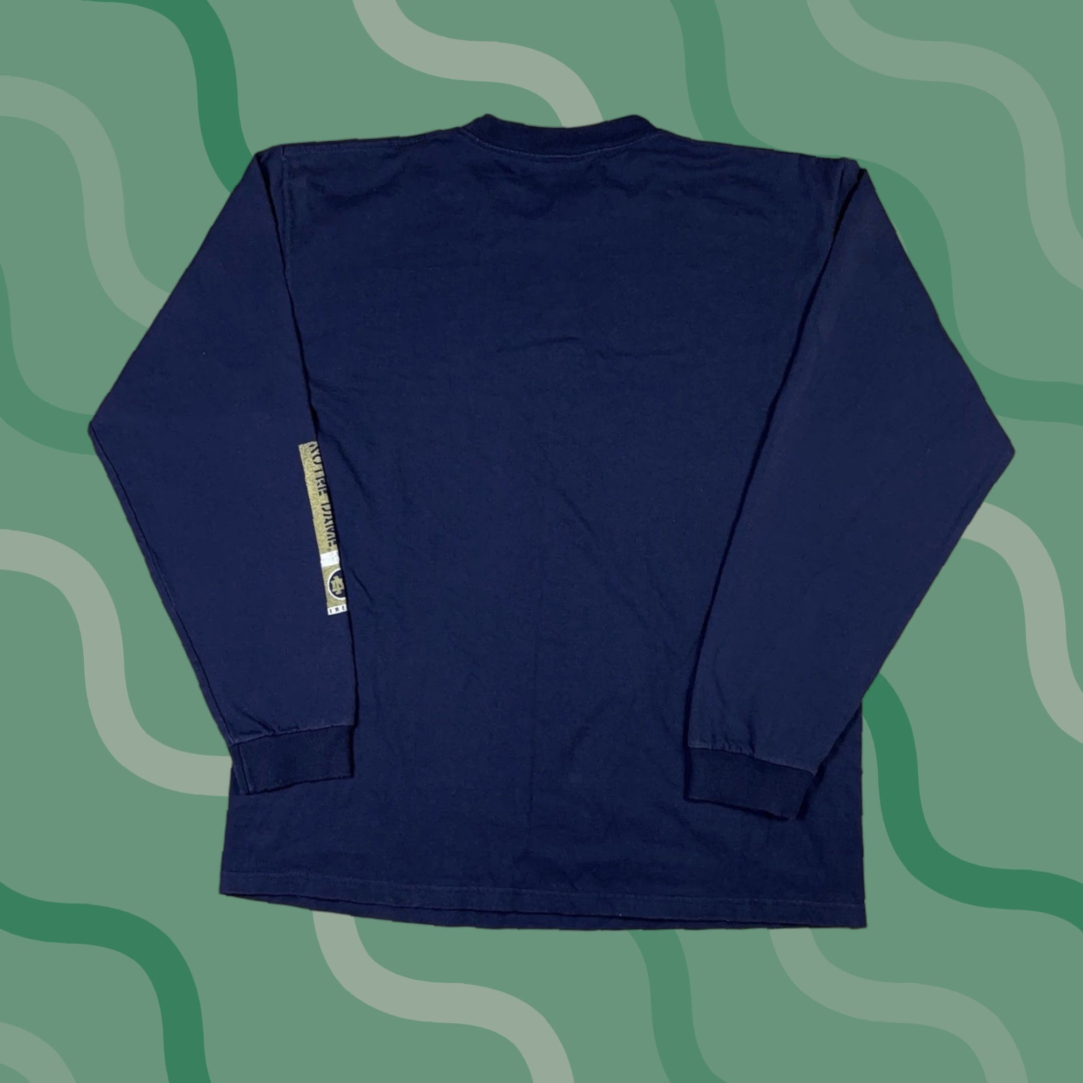 Jansport VINTAGE Notre Dame University T Shirt Long Sleeve Graphic Print XL Blue 90s JanSport Mens Crew Neck No Flaws Added Musty? Size US XL / EU 56 / 4 - 1 Thumbnail