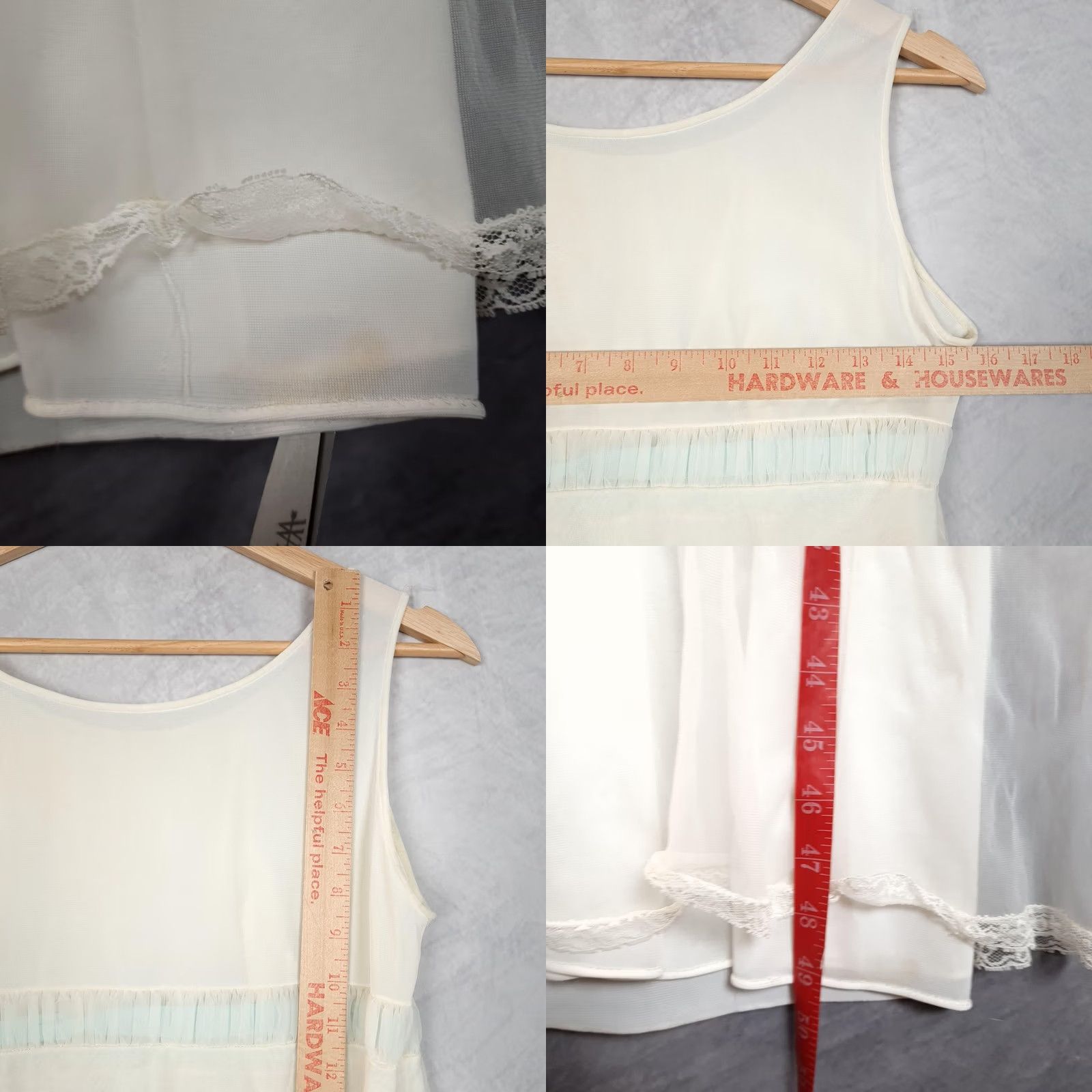 Vintage VINTAGE Miss Elaine White Chemise Robe & Gown Set Womens M Size ONE SIZE - 10 Thumbnail