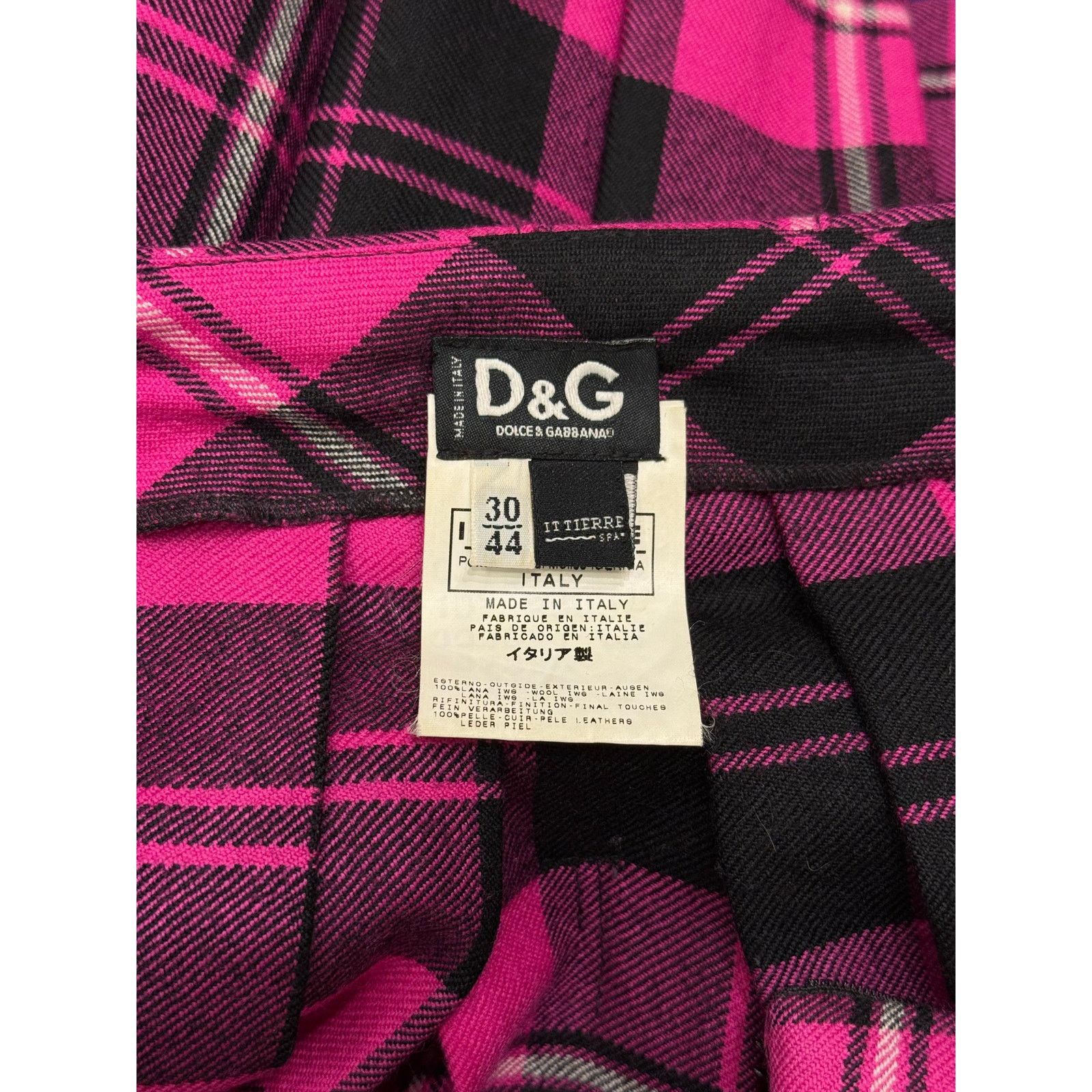 Dolce & Gabbana A/W2003 Dolce & Gabbana bondage tartan runway skirt Size 30" / US 8 / IT 44 - 9 Thumbnail