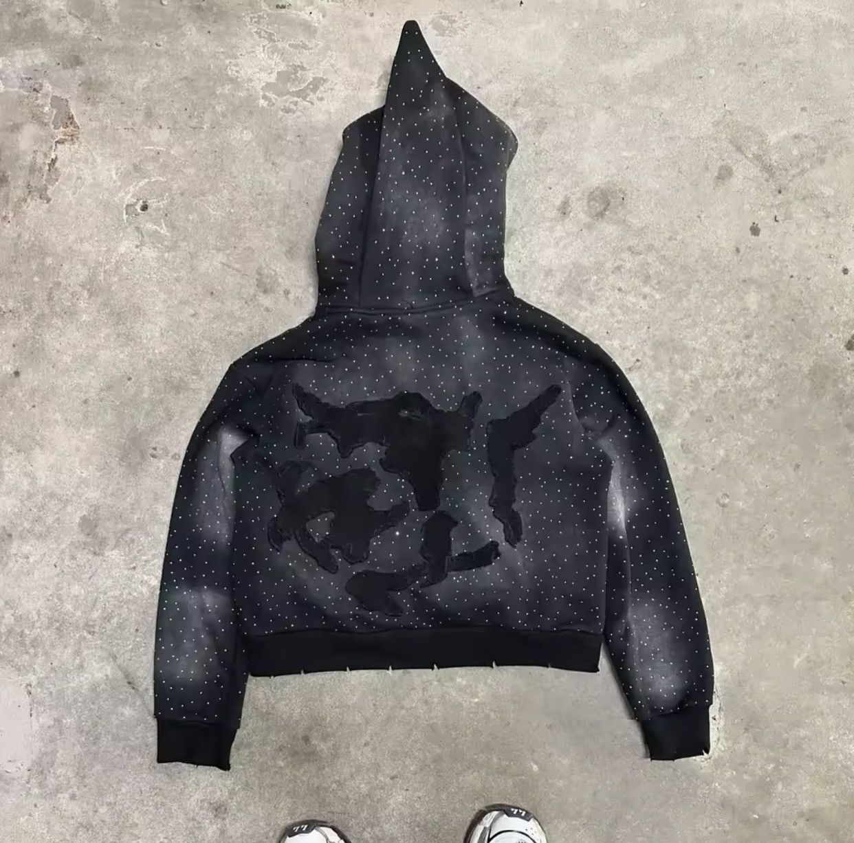 Other Harajuku Flash Diamond Embroidered Letter Oversized Hoodie Size US XXL / EU 58 / 5 - 2 Thumbnail