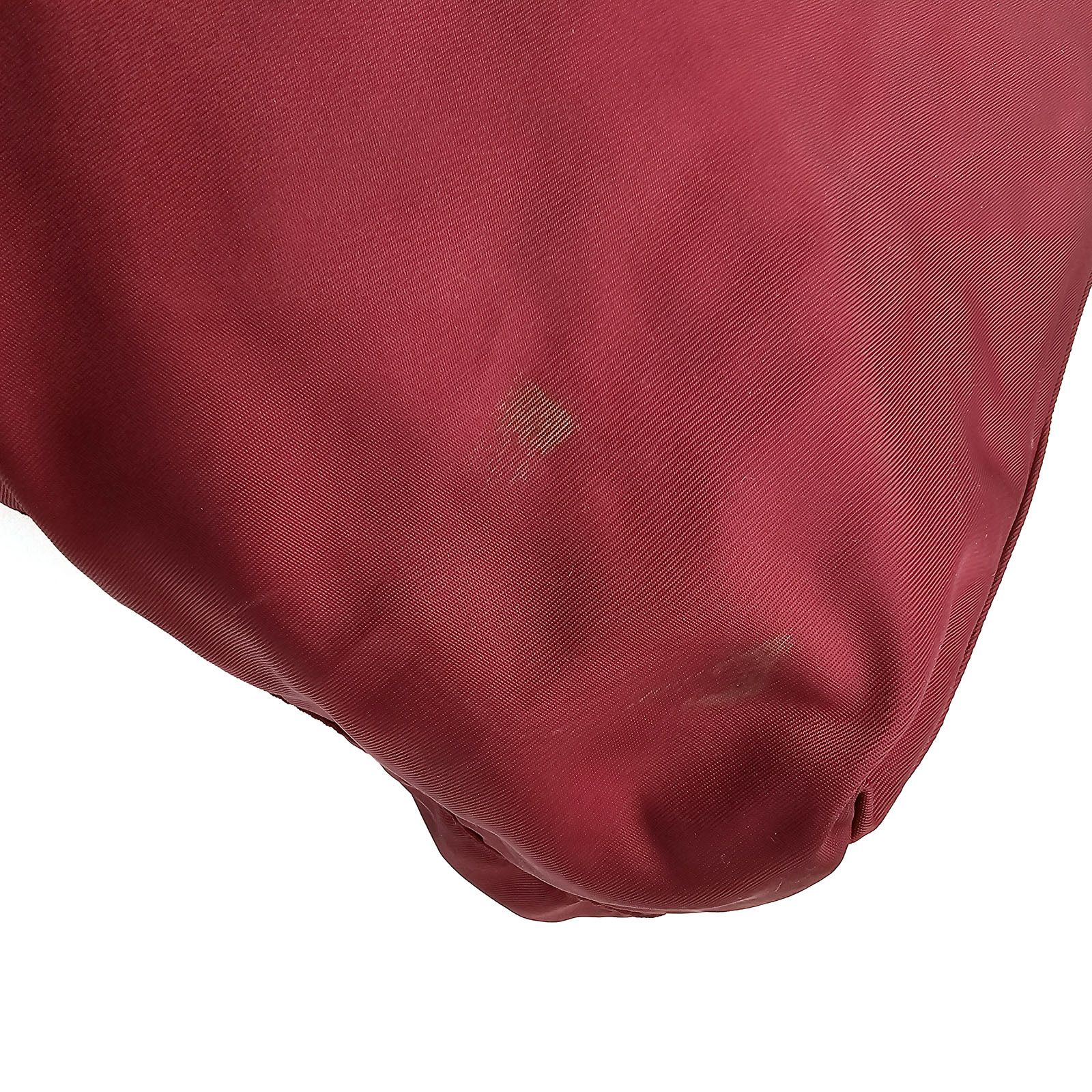 Prada Prada Tessuto Deep Red Burgundy Nylon Shopping Tote Size ONE SIZE - 17 Thumbnail