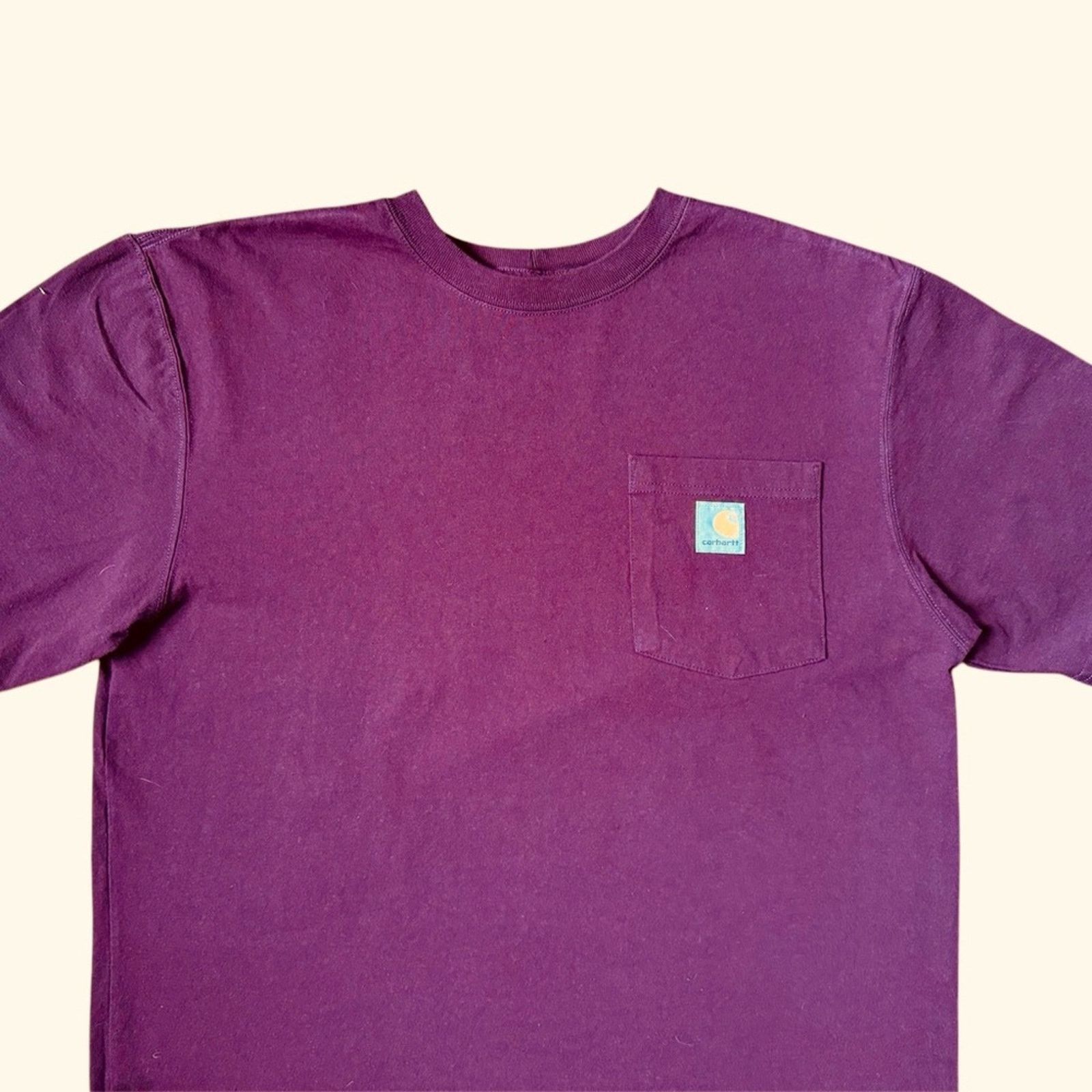 Carhartt Men's Carhartt Loose Fit Maroon T-Shirt Size US M / EU 48-50 / 2 - 2 Thumbnail