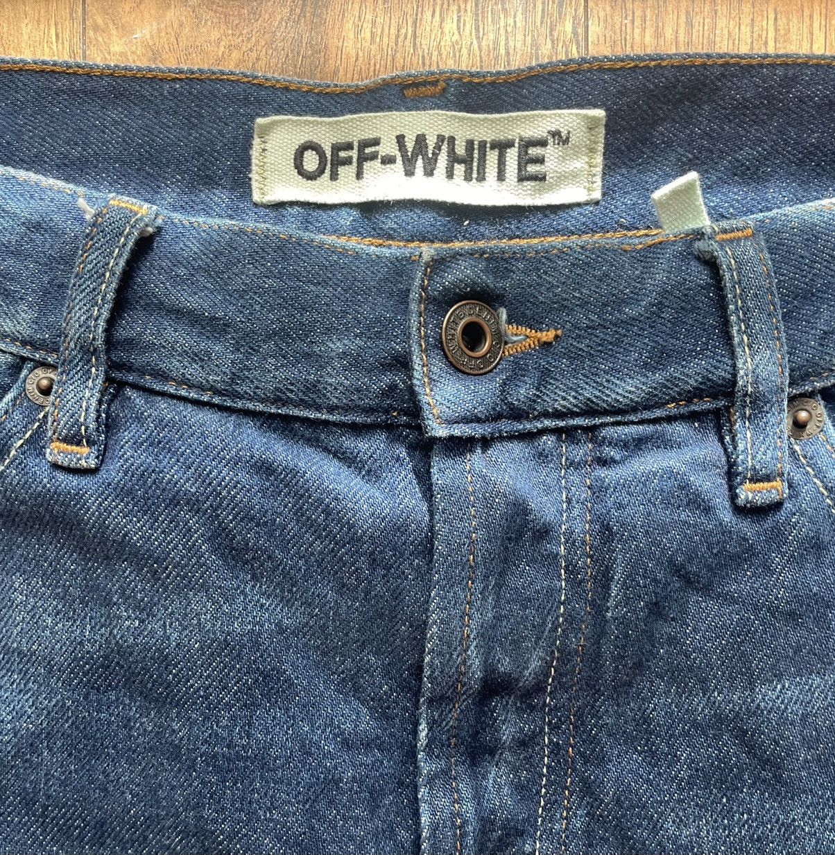 Off-White 2016 Off-White Diagonal Distressed Denim Jeans Size US 36 / EU 52 - 2 Thumbnail