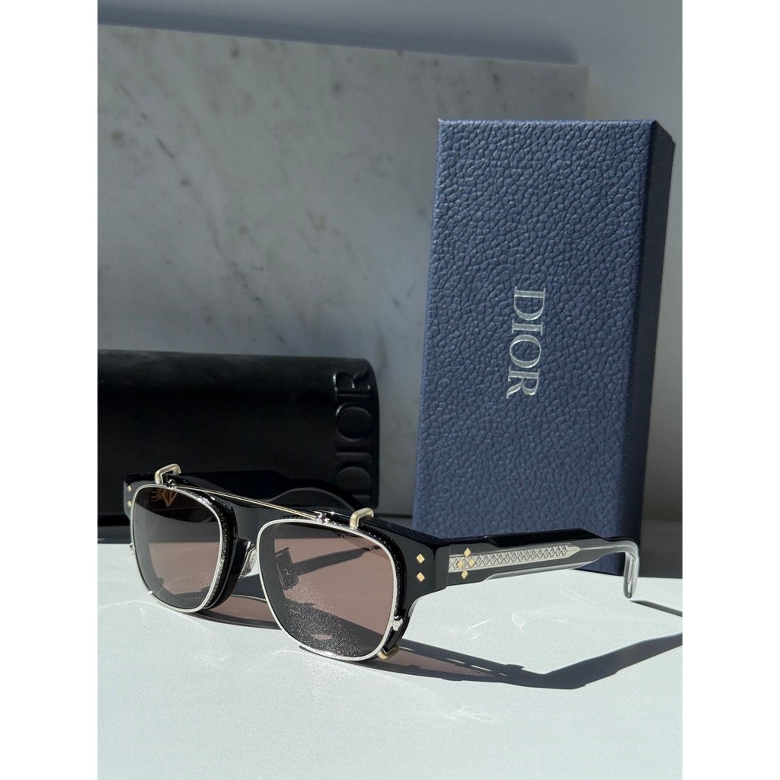 Dior NEW Dior CD DiamondO S10I Clip On Frames in Black $720 Size ONE SIZE - 15 Thumbnail
