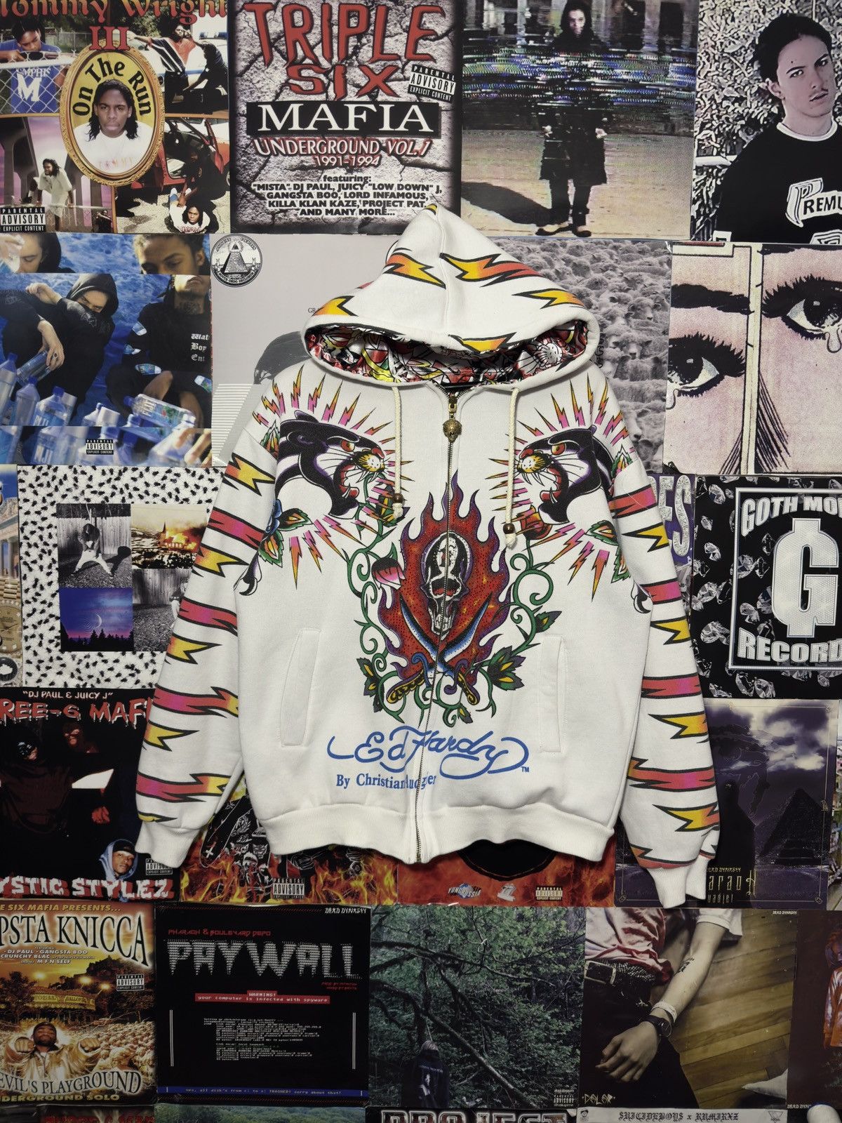 Ed Hardy Reversible Zip Hoodie