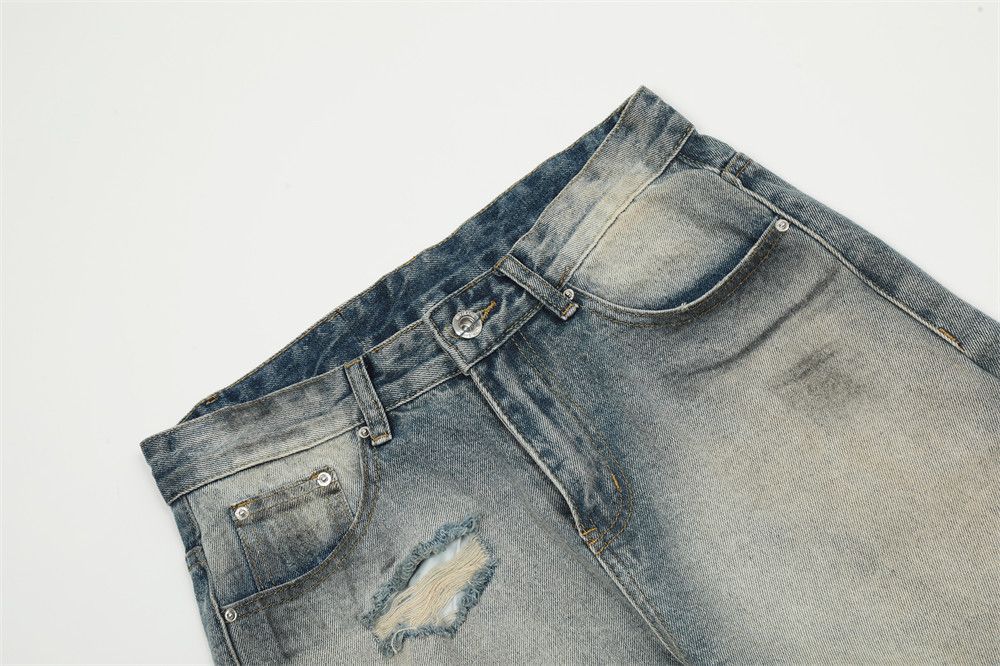 Japanese Brand × Jean Heavy distressed loose casual washed ripped jeans Size US 34 / EU 50 - 5 Thumbnail