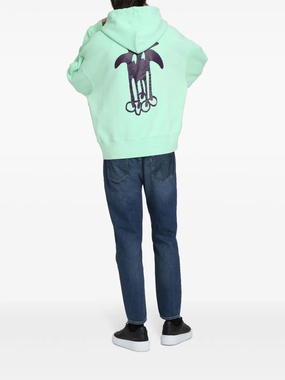Palm Angels o1y0325 Logo Hoodie in Bright Green Size US XS / EU 42 / 0 - 3 Thumbnail