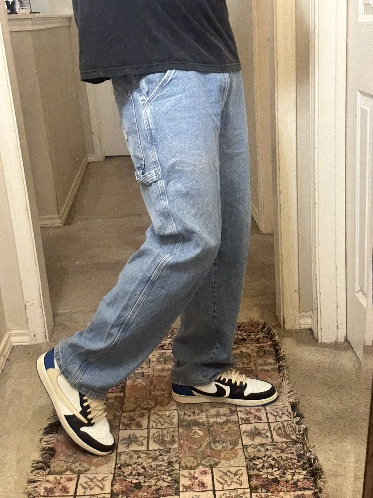 Japanese Brand × Vintage Vintage Y2k/2000s Baggy Grunge Light Wash Skater Denim Size US 34 / EU 50 - 2 Thumbnail