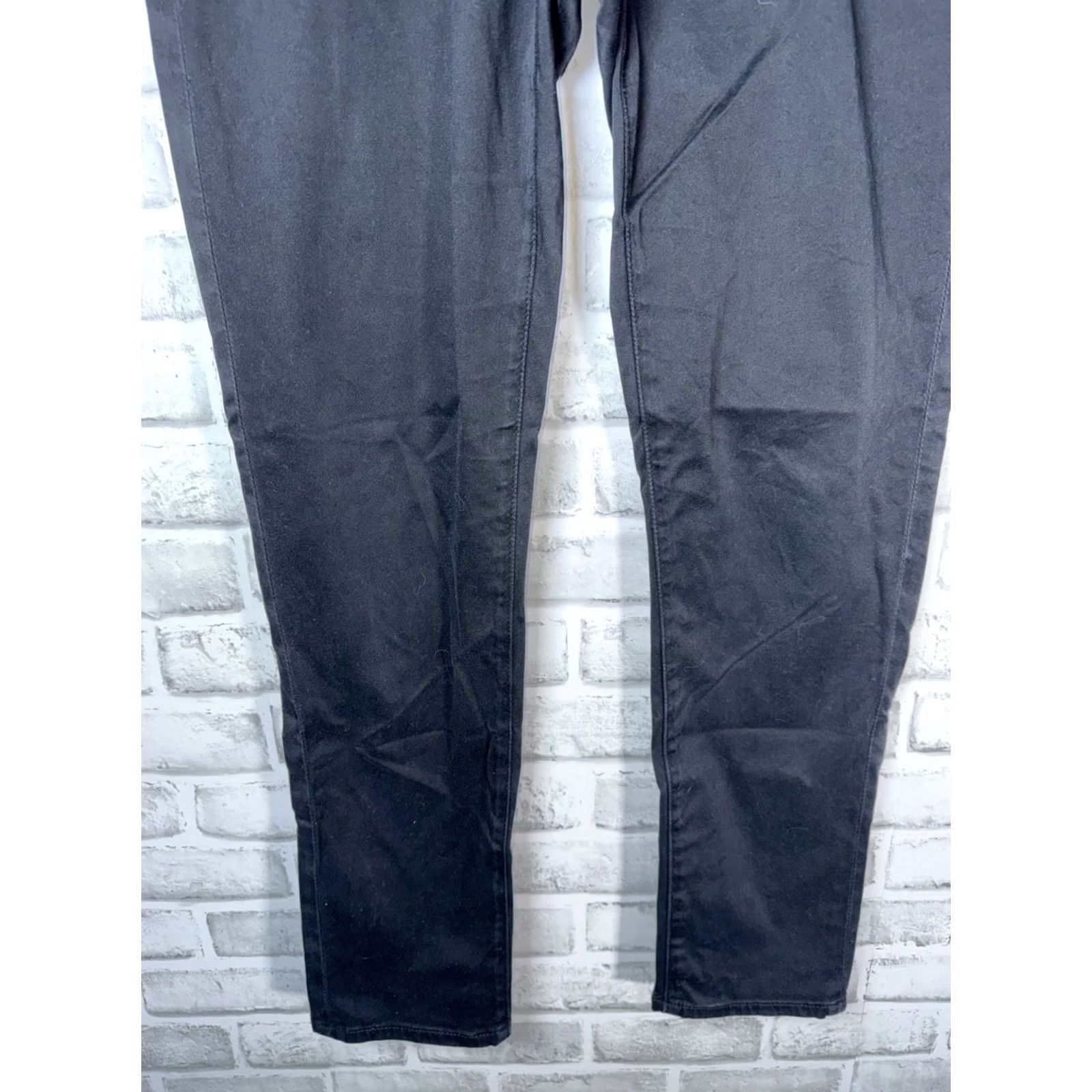 Denime AG Adriano Goldschmied Jeans Womens 30r Black Denim The Stevie Slim Straight USA Jeans 5-Pocket Ankle Womens Size 30" / US 8 / IT 44 - 4 Thumbnail