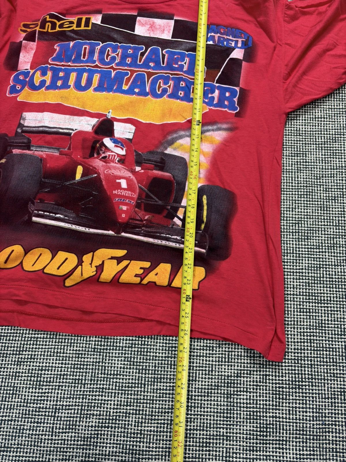Other 90s Michael Schumacher formula 1 racing big print vintage Size US XL / EU 56 / 4 - 4 Thumbnail