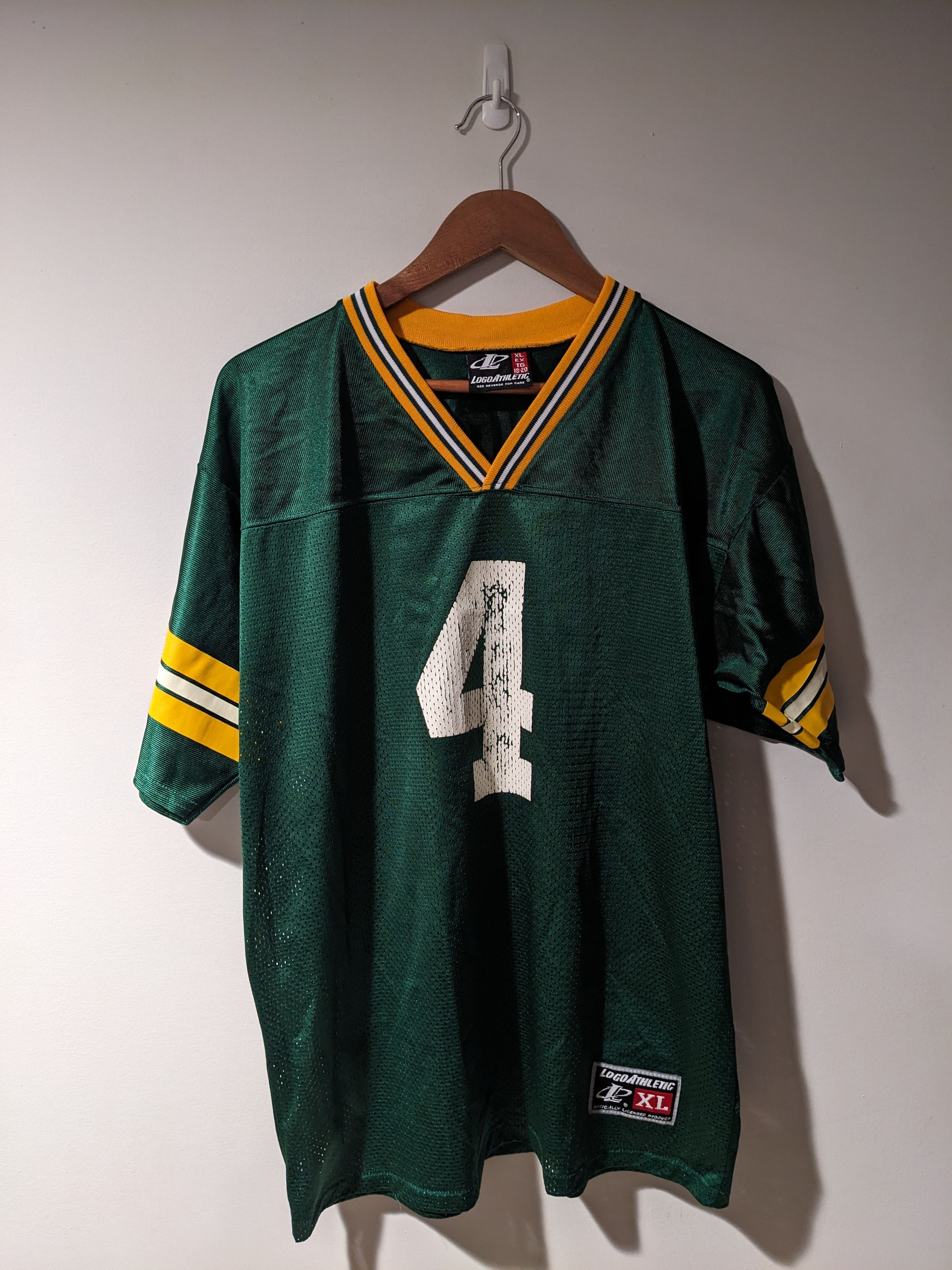 NFL × Vintage Vintage 90s Green Bay Packers NFL FAVRE YOUTH X-Large Jersey Size US XL / EU 56 / 4 - 3 Thumbnail