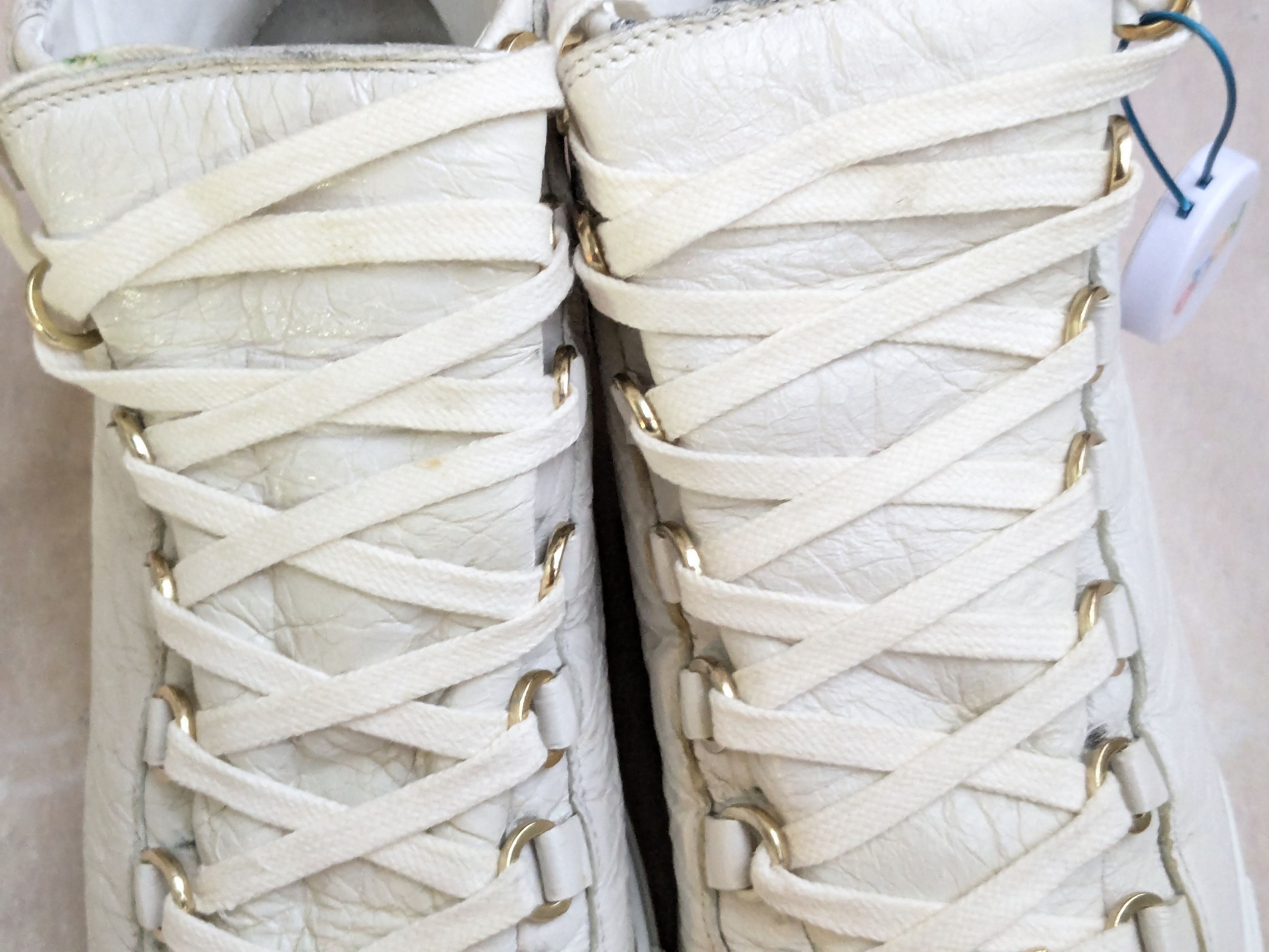 Balenciaga Balenciaga Arena White 7 Leather High Tops Lace Up Size US 7 / EU 40 - 2 Thumbnail