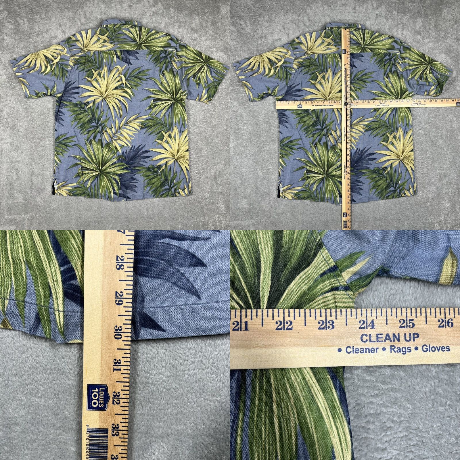 Tommy Bahama Tommy Bahama Shirt Hawaiian Button-Up Men L Blue Silk Cotton Floral Short Sleeve Travel Casual Party/Cocktail Size US L / EU 52-54 / 3 - 8 Thumbnail