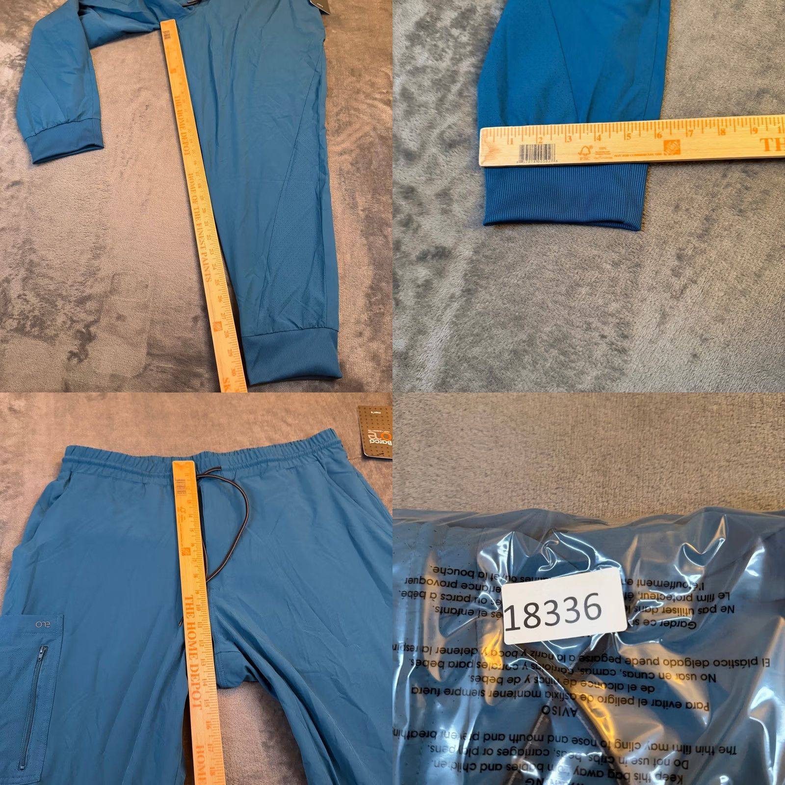 Vintage Barco One Cargo Jogger Scrubs Mens Large 6-Pocket Bahama Blue NWT Barco One Size US 33 - 8 Thumbnail