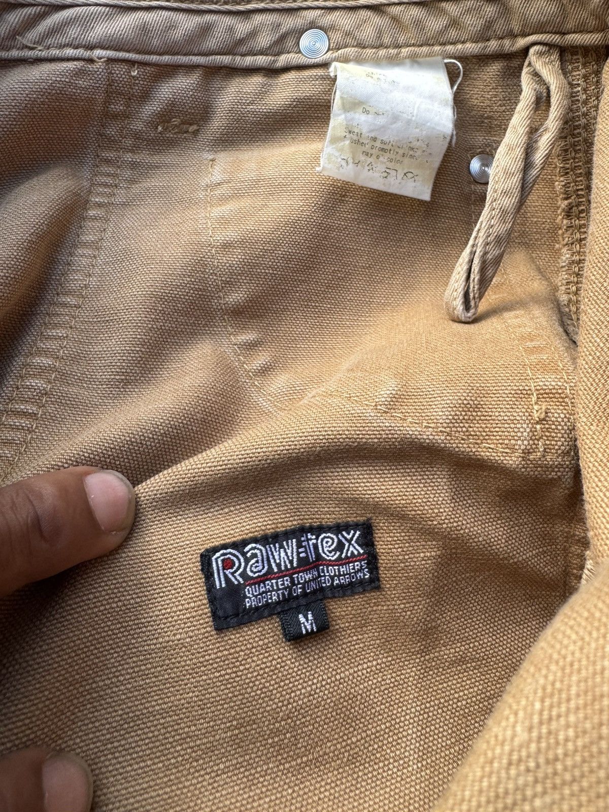 Japanese Brand Vintage 90's Raw-Tex United Arrows Japan Denim Workwear Size US 31 - 5 Thumbnail