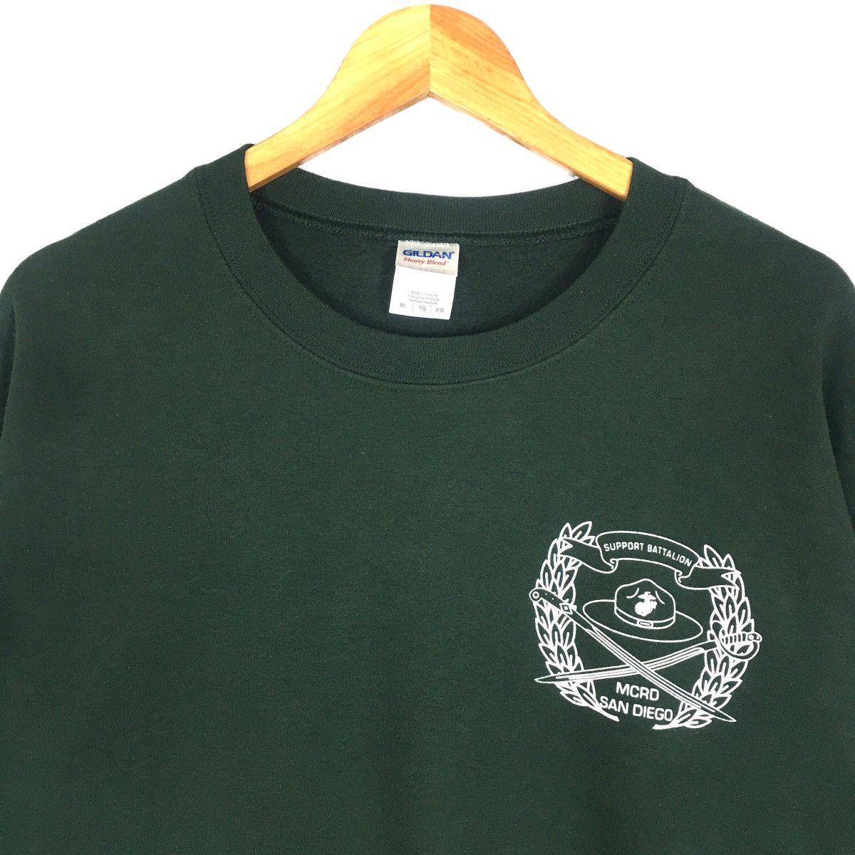 Gildan MCRD San Diego Crewneck Sweatshirt Colour Green Size XL Size US XL / EU 56 / 4 - 3 Thumbnail