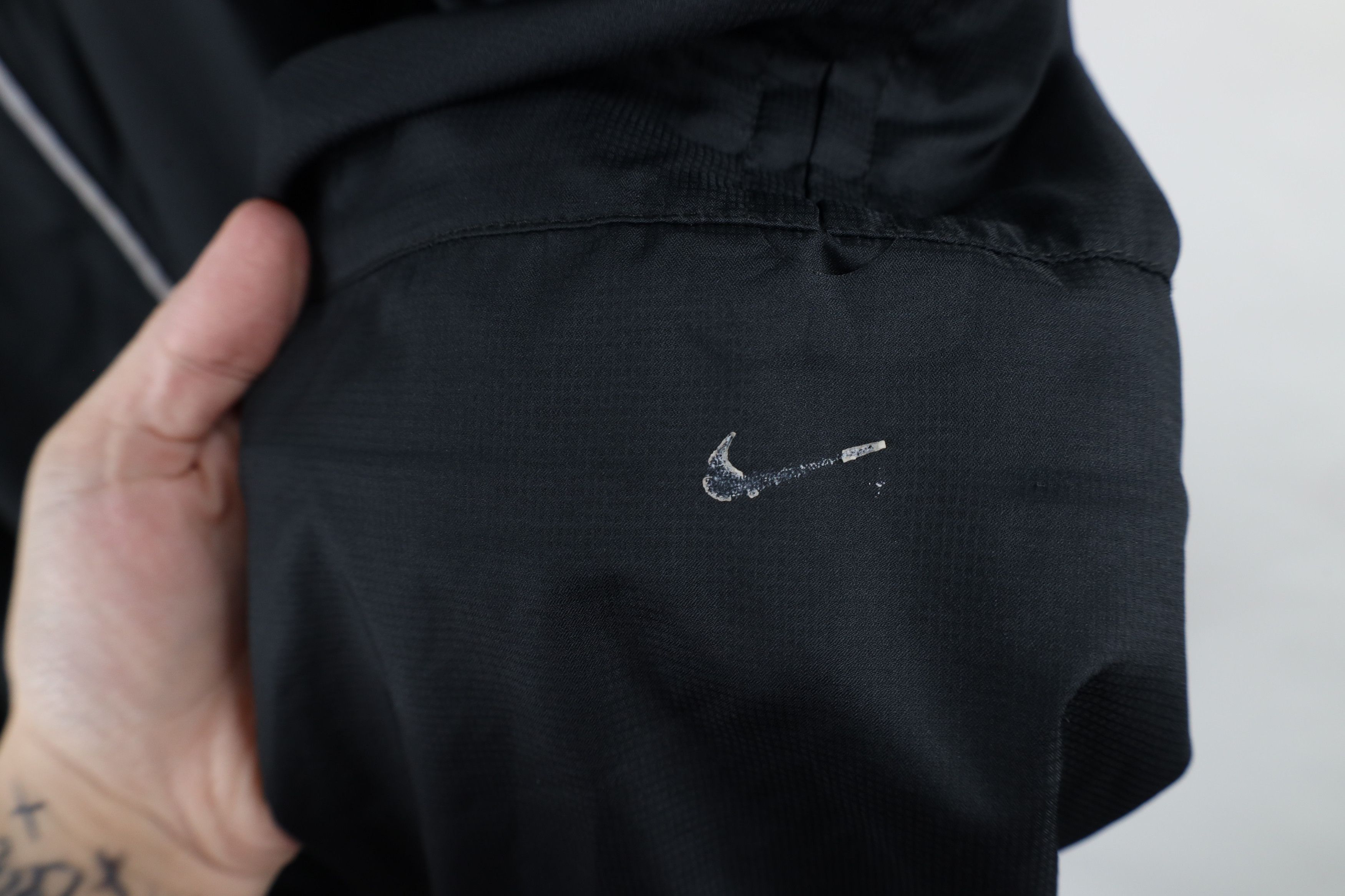 Nike × Vintage Vintage Nike Travis Scott Mini Swoosh Vented Jacket Black Size US L / EU 52-54 / 3 - 5 Thumbnail