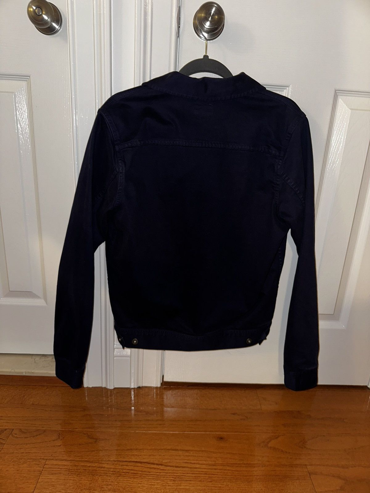 J.Crew × Wallace & Barnes Wallace & Barnes garment-dyed duck canvas trucker jacket Size US S / EU 44-46 / 1 - 3 Thumbnail