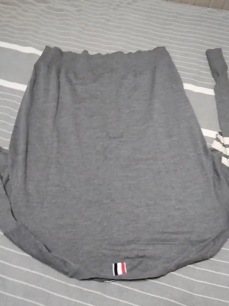 Thom Browne Thom Browne Four Stripes Gray Wool Knit Sweater Size US XL / EU 56 / 4 - 6 Thumbnail