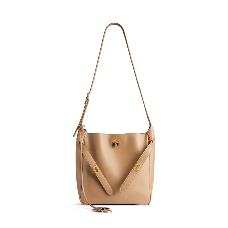 Balenciaga o1srvl11e0326 Size: OS / Bel Air Small Hobo Bag in Latte Size ONE SIZE - 1 Thumbnail