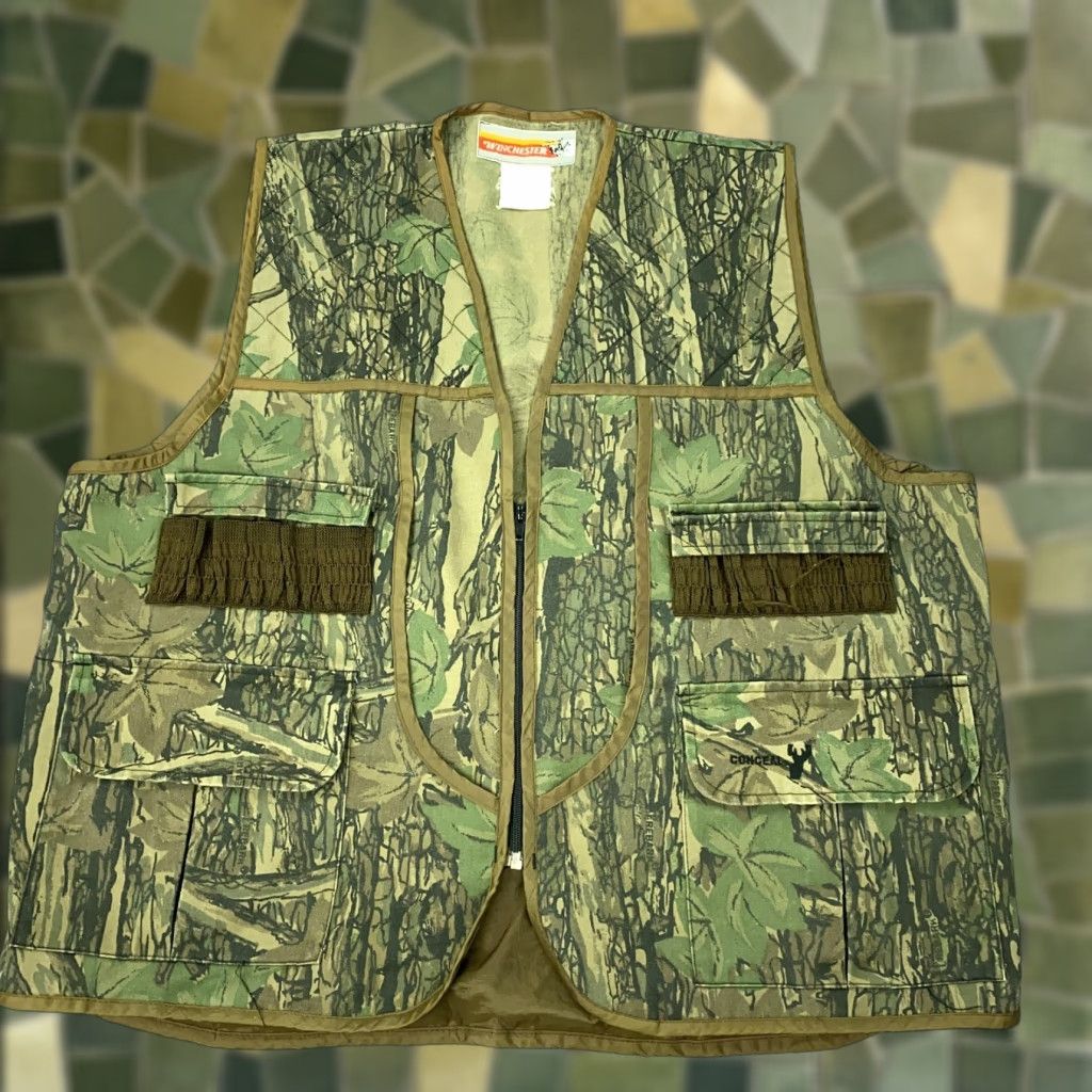 Vintage VINTAGE Winchester Vest Mens XL Camouflage Pocket Hunting Quilted Zip Military Outdoors 80s Mens Size US XL / EU 56 / 4 - 1 Thumbnail
