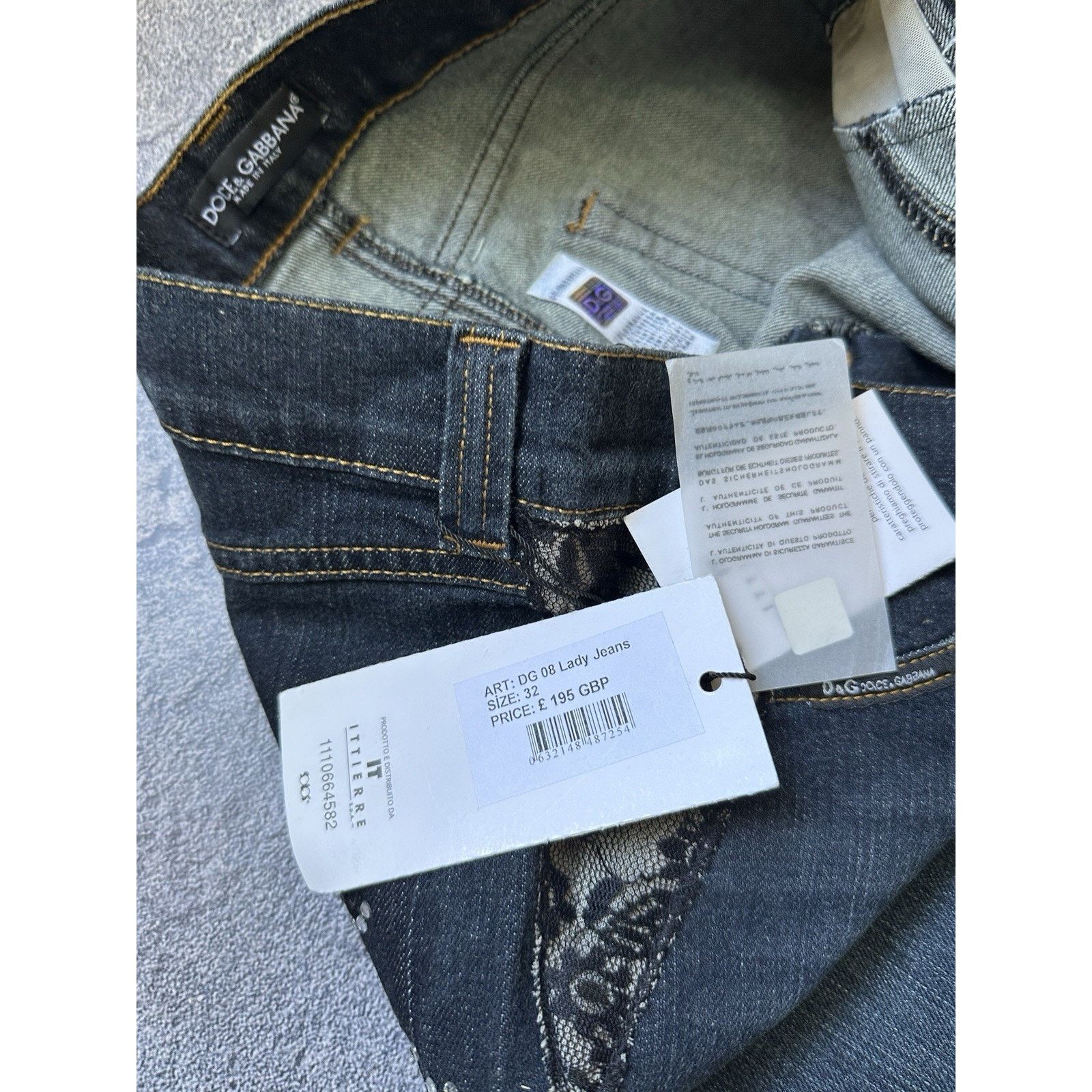 Dolce & Gabbana Dolce & Gabbana Don’t Touch My Bum Women’s Denim Pants Y2k Size 32" / US 10 / IT 46 - 6 Thumbnail
