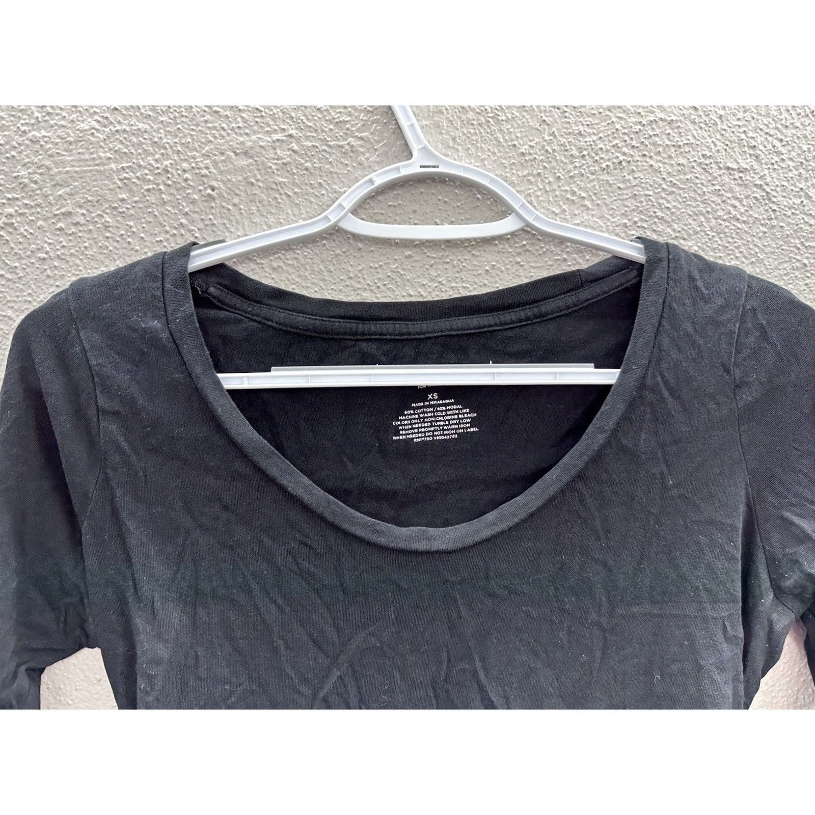 Vintage Womens Liz Lange Maternity Shirt Black Long Sleeve Size XS Size XS / US 0-2 / IT 36-38 - 2 Thumbnail