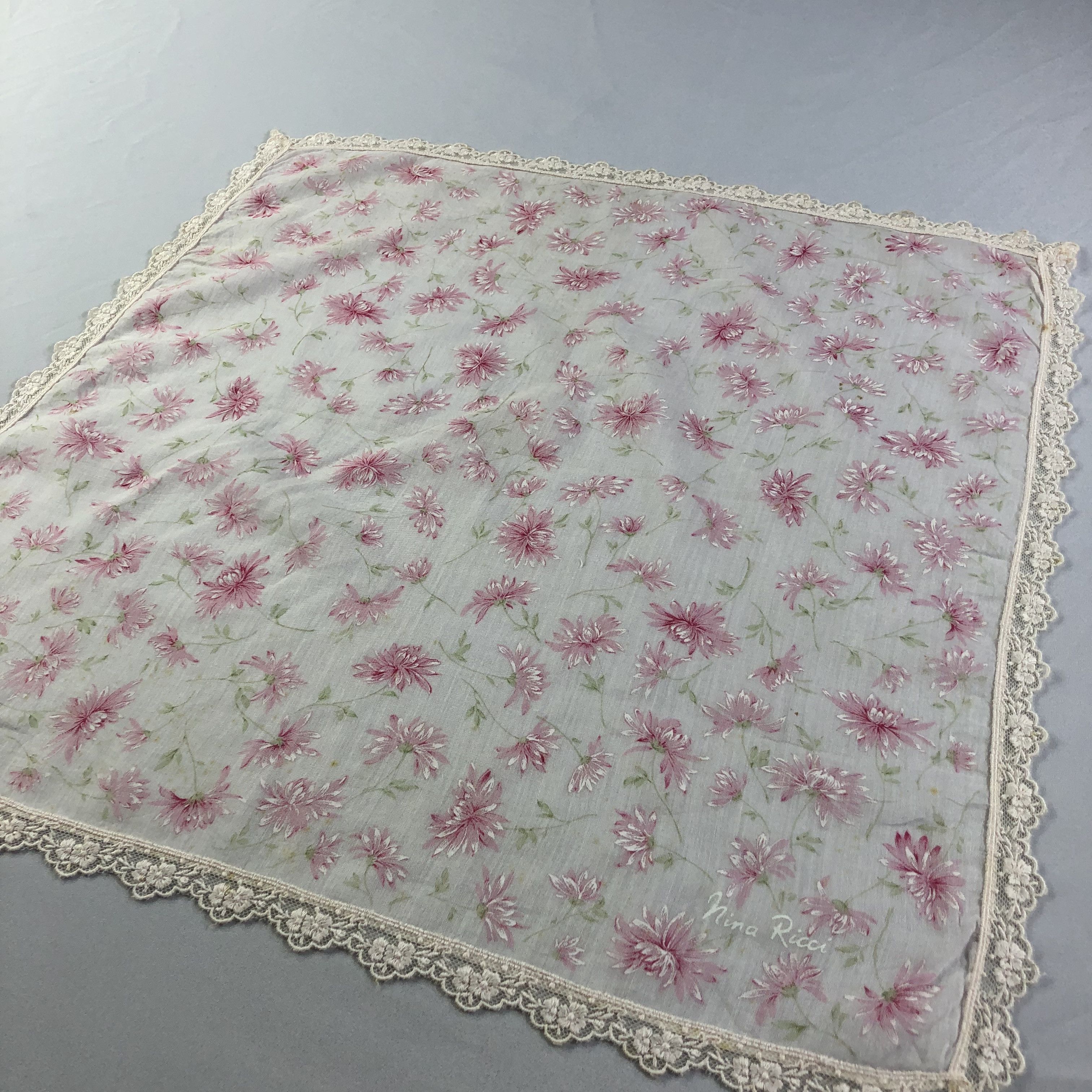Nina Ricci Nina Ricci Floral Handkerchief Neckerchief Bandana H2004 Size ONE SIZE - 3 Thumbnail