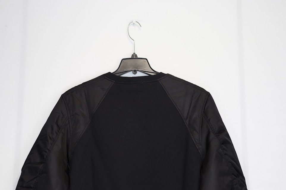 Alexander McQueen o1rshd1 Nylon Padded Combo MA-1 Crewneck Sweater in Black Size US XXL / EU 58 / 5 - 8 Thumbnail