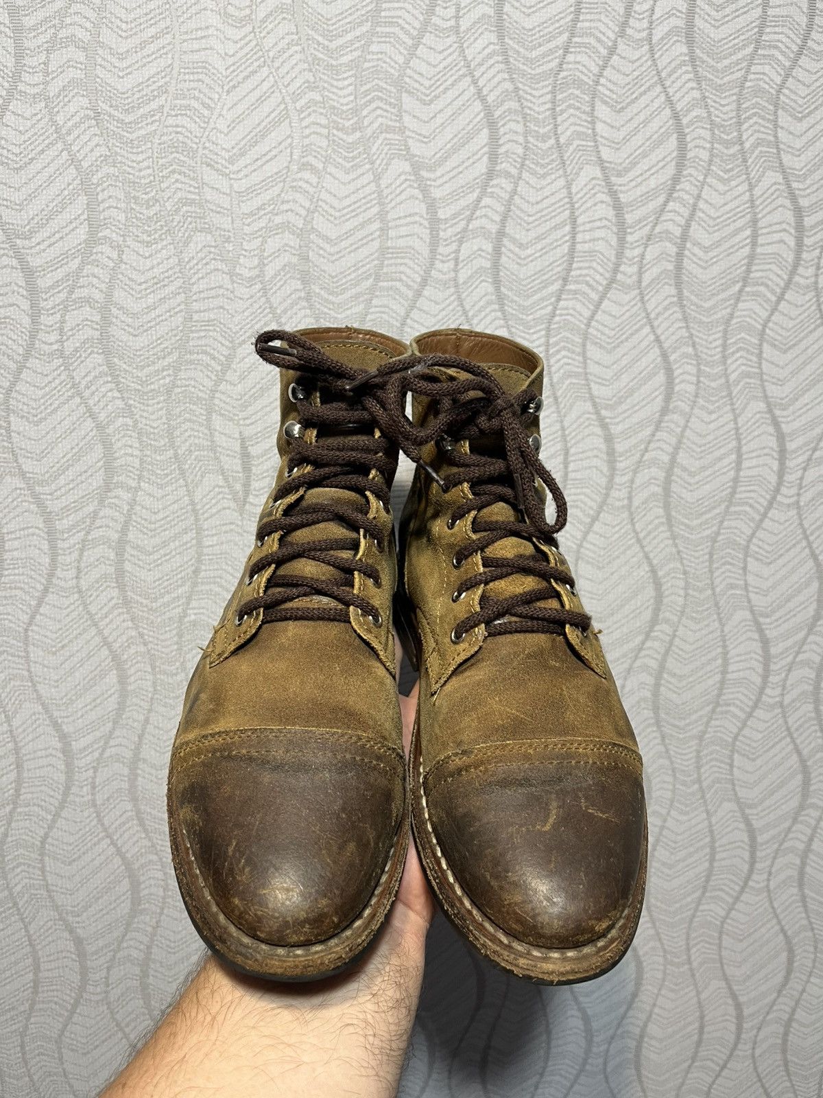 Thursday Boot Company Thursday Vintage Captain Brown Suede Chukka Distressed Boots Size US 8.5 / EU 41-42 - 4 Thumbnail