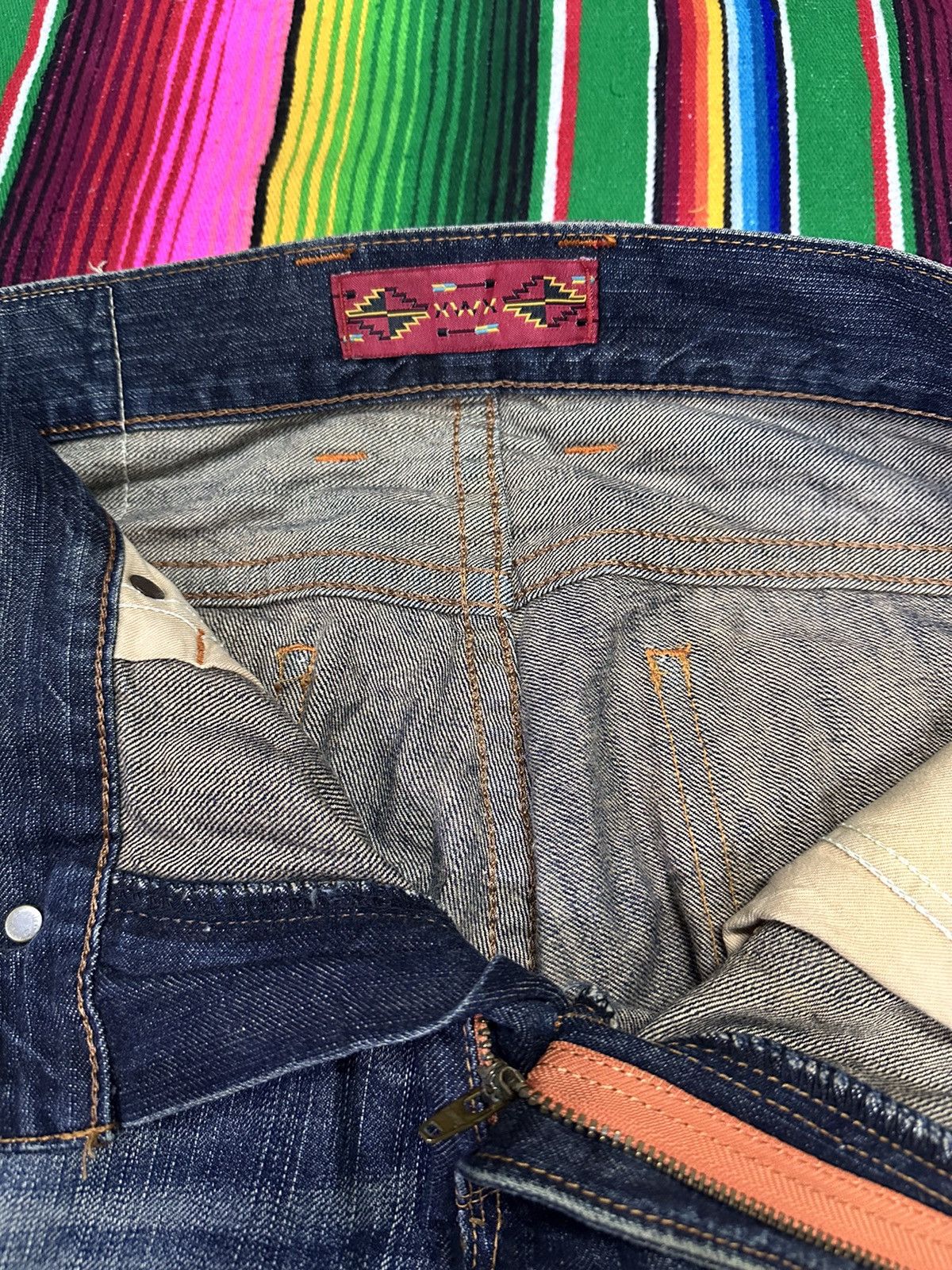 Kapital 💥Edwin Bull💥 Tag Waist Navajo Crazy Design 💥 Size US 34 / EU 50 - 7 Thumbnail