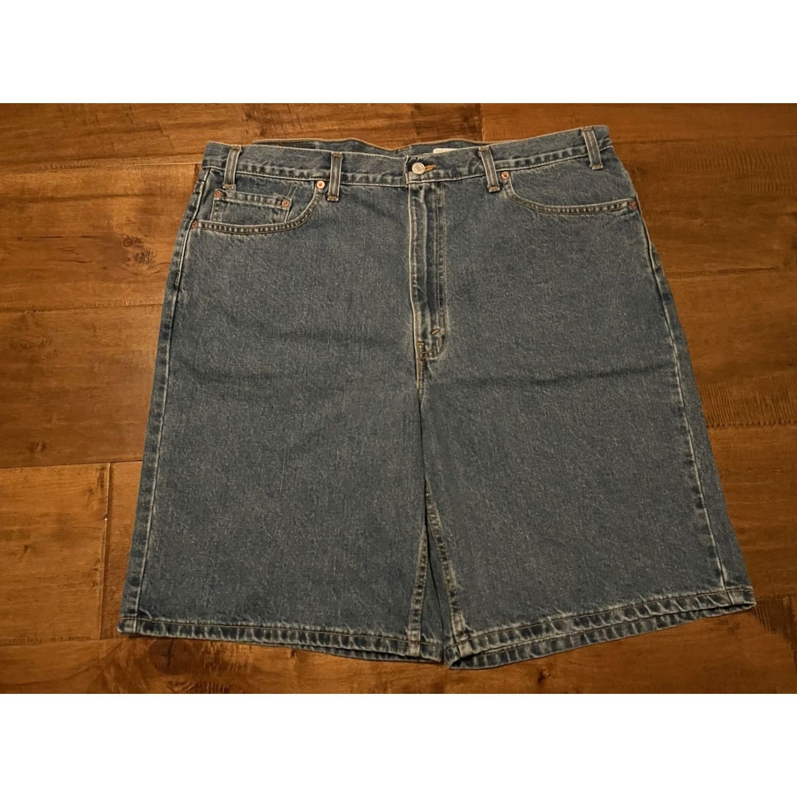 Levi's VINTAGE Levi's 550 Relaxed Fit 10" Denim Jean Shorts Baggy - Men's 42 - New! Size US 42 / EU 58 - 4 Thumbnail