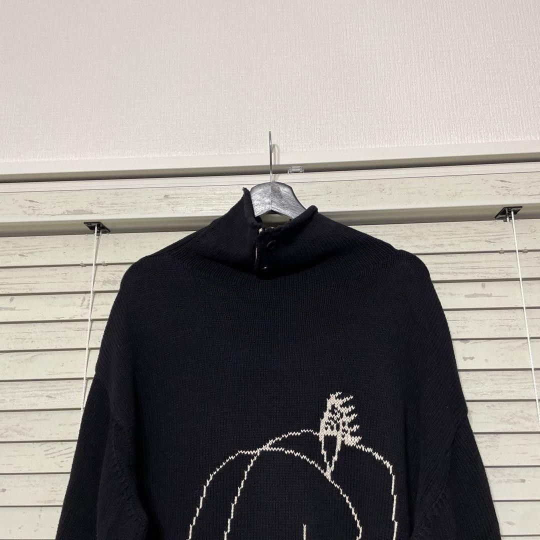 Yohji Yamamoto yohji yamamoto POUR HOMME 16aw Embroidered/knitted sweater Size US L / EU 52-54 / 3 - 3 Thumbnail